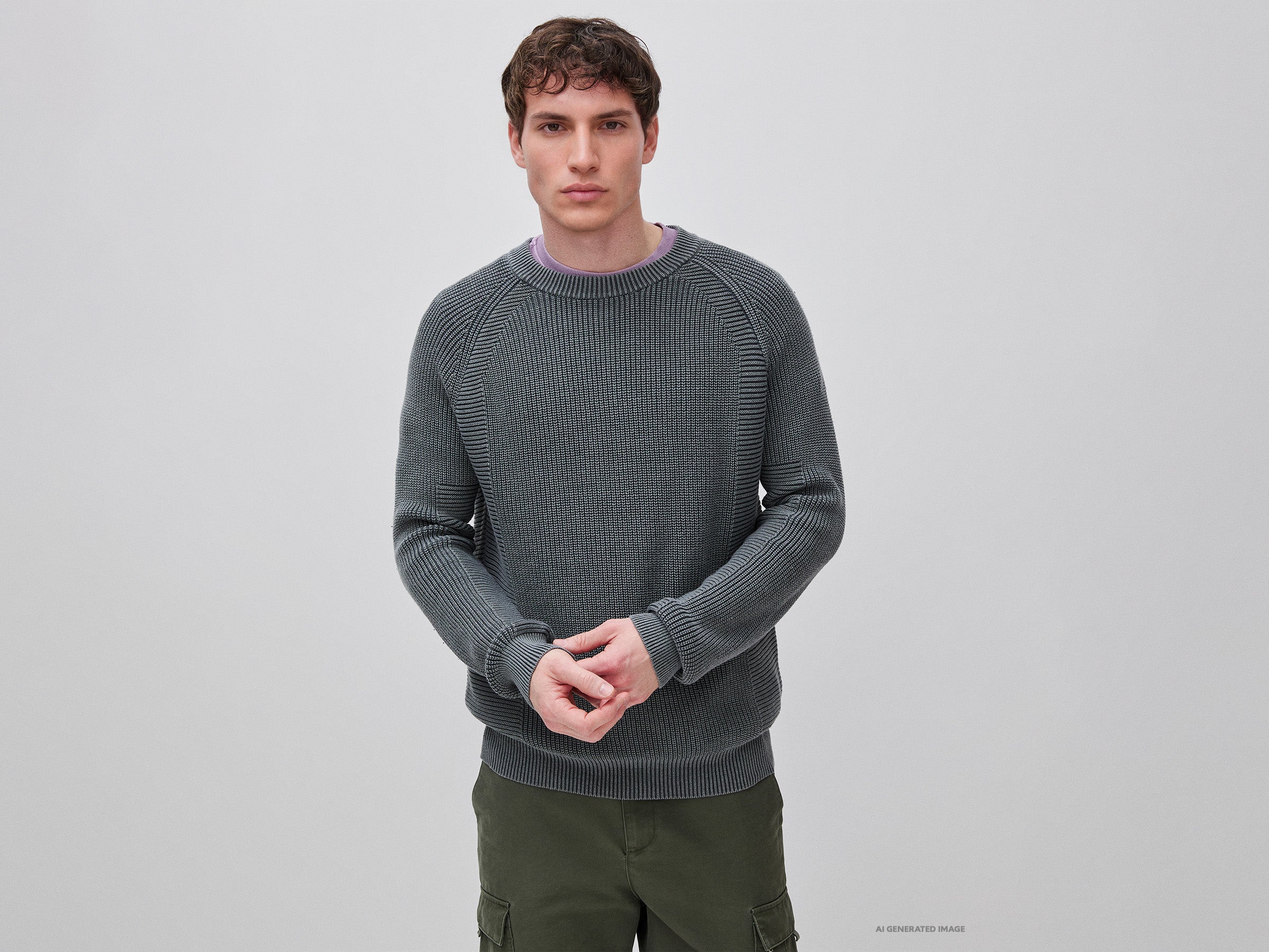 United Colors of Benetton Maglione Cotone Stonewashed taglia M