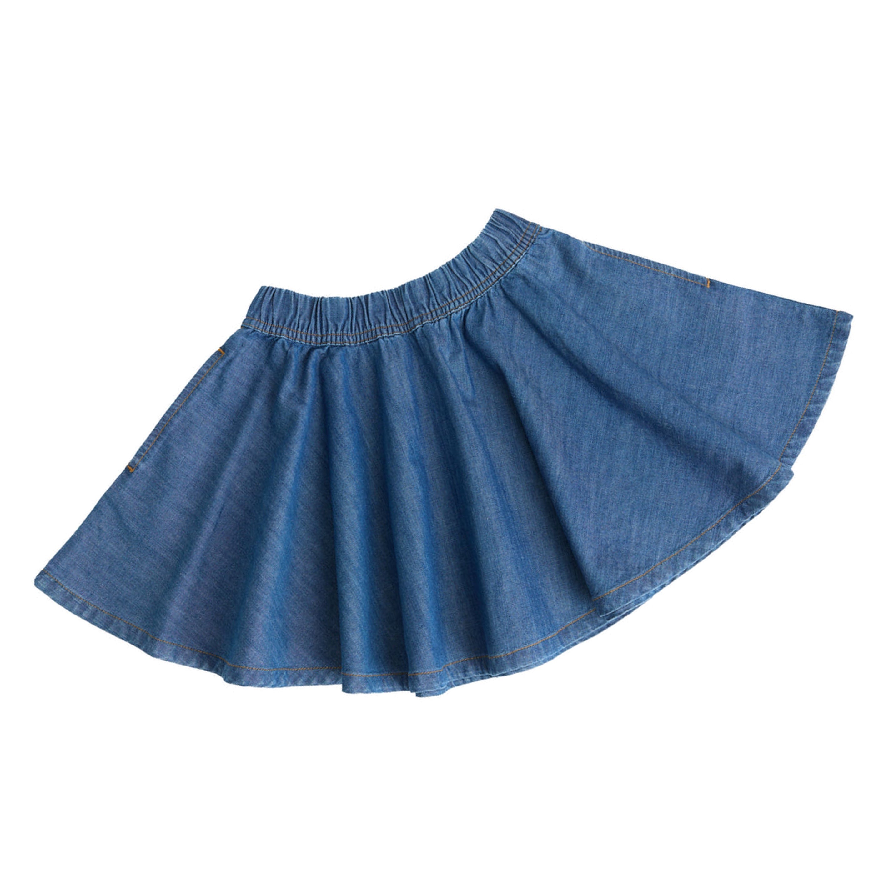 Leela Cotton Blu Chiara Gonna Jeans Bambina 5-8 Anni