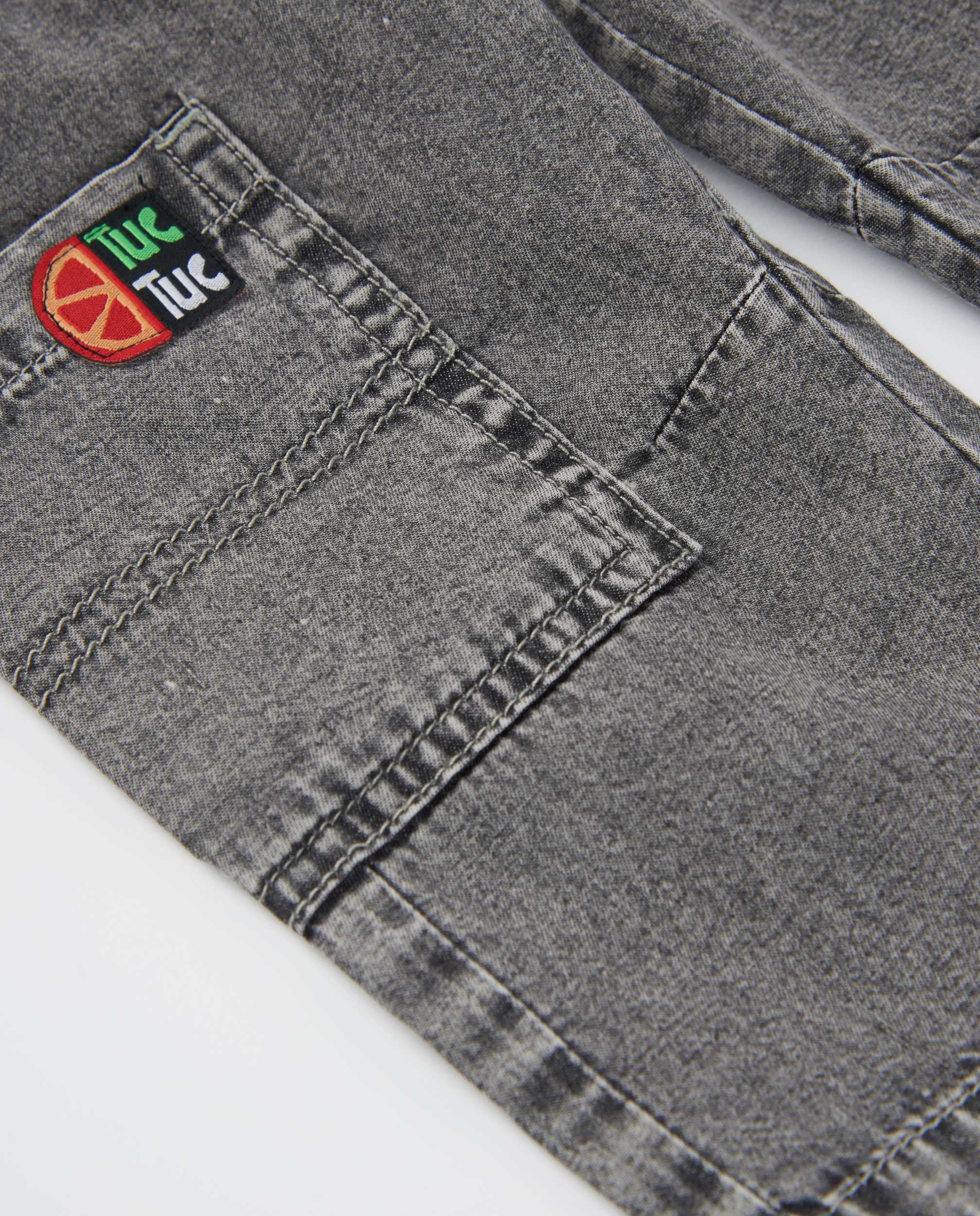 TucTuc Pantaloni jeans bambino grigio denim lavato cargo