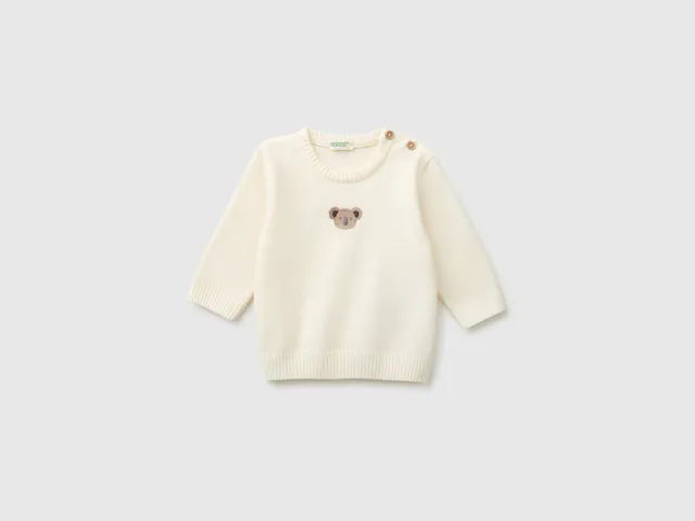 United Colors of Benetton maglione ciniglia ricamo 56