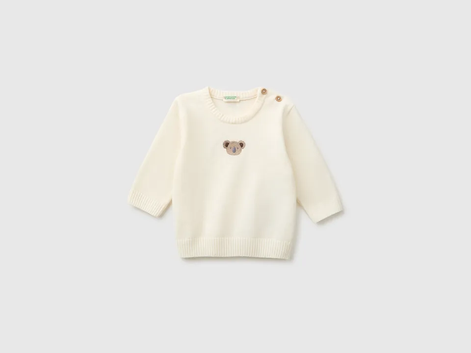 United Colors of Benetton maglione ciniglia ricamo 56