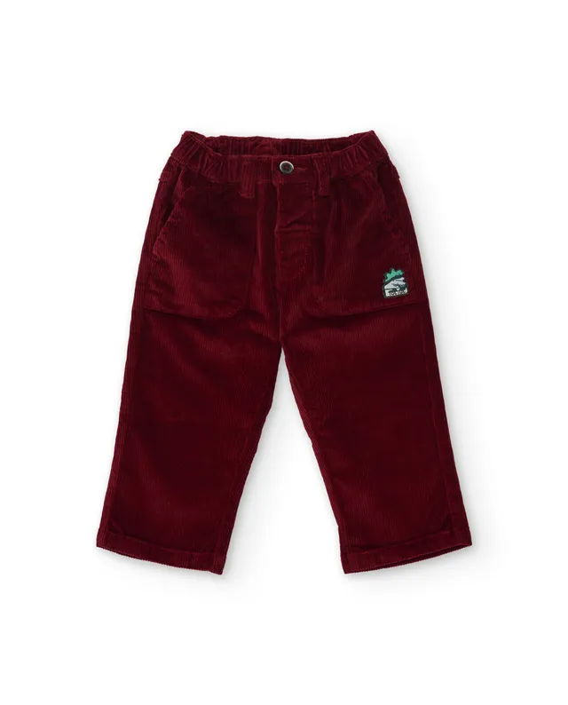 TucTuc Pantaloni bambino velluto coste bordeaux 6M