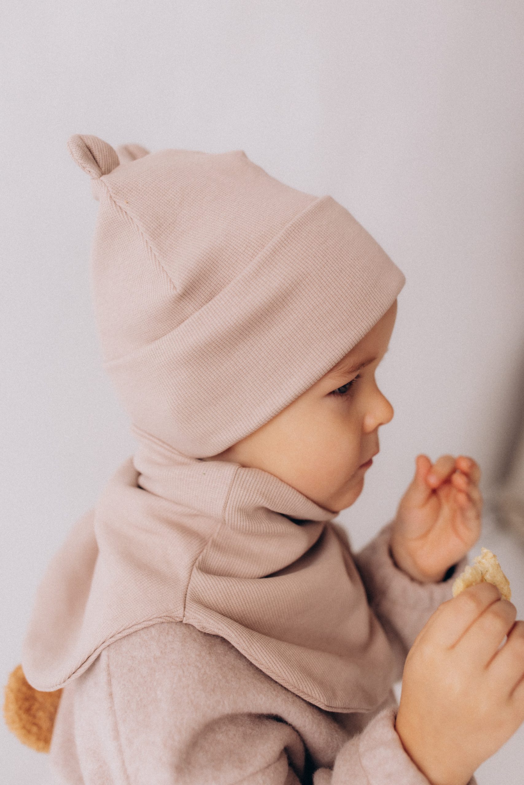 Woolly Organic Beanie Teddy Ears GOTS AW26 berretto cotone