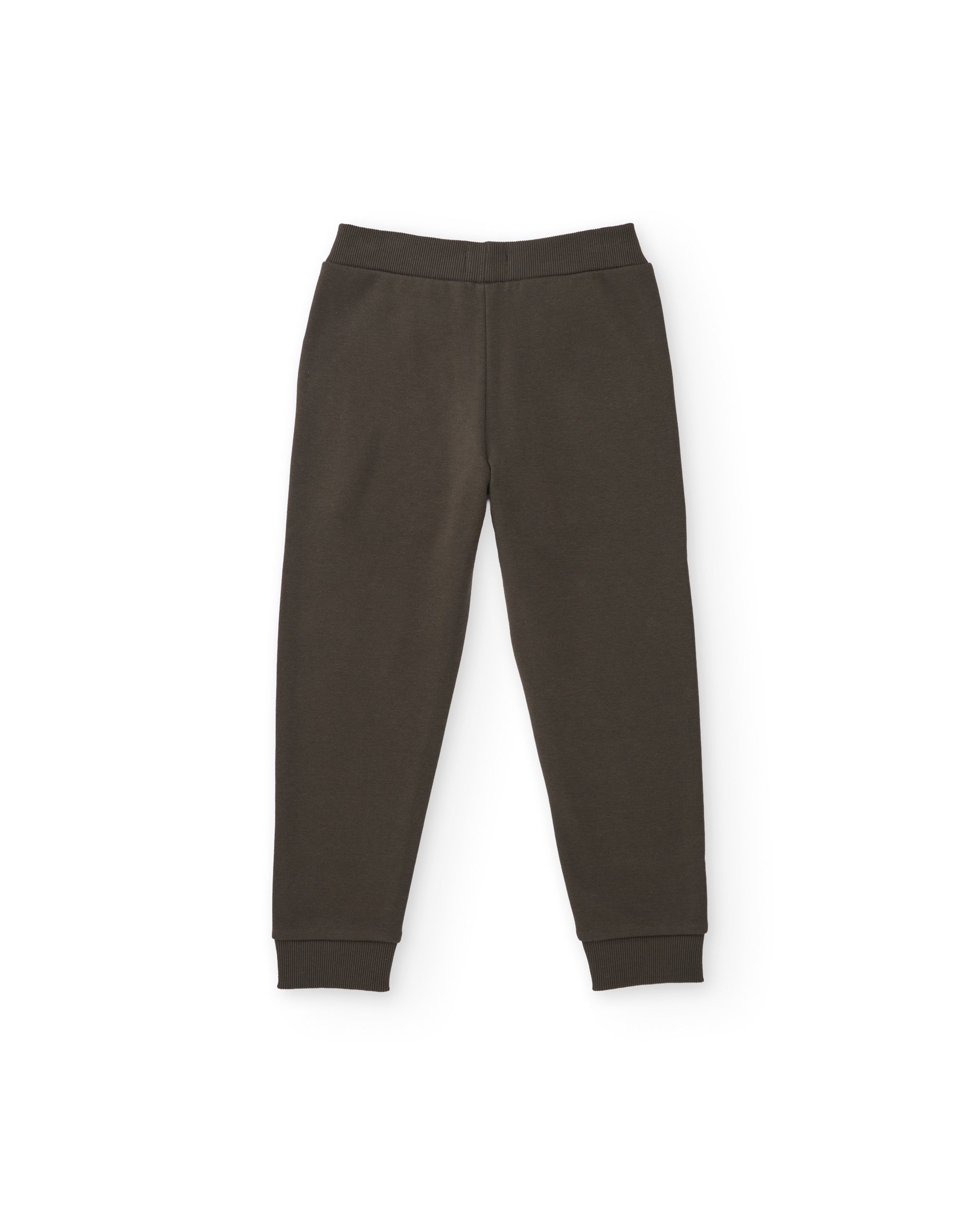 TucTuc Pantaloni Tuta Bambino Marrone Felpa Coulisse