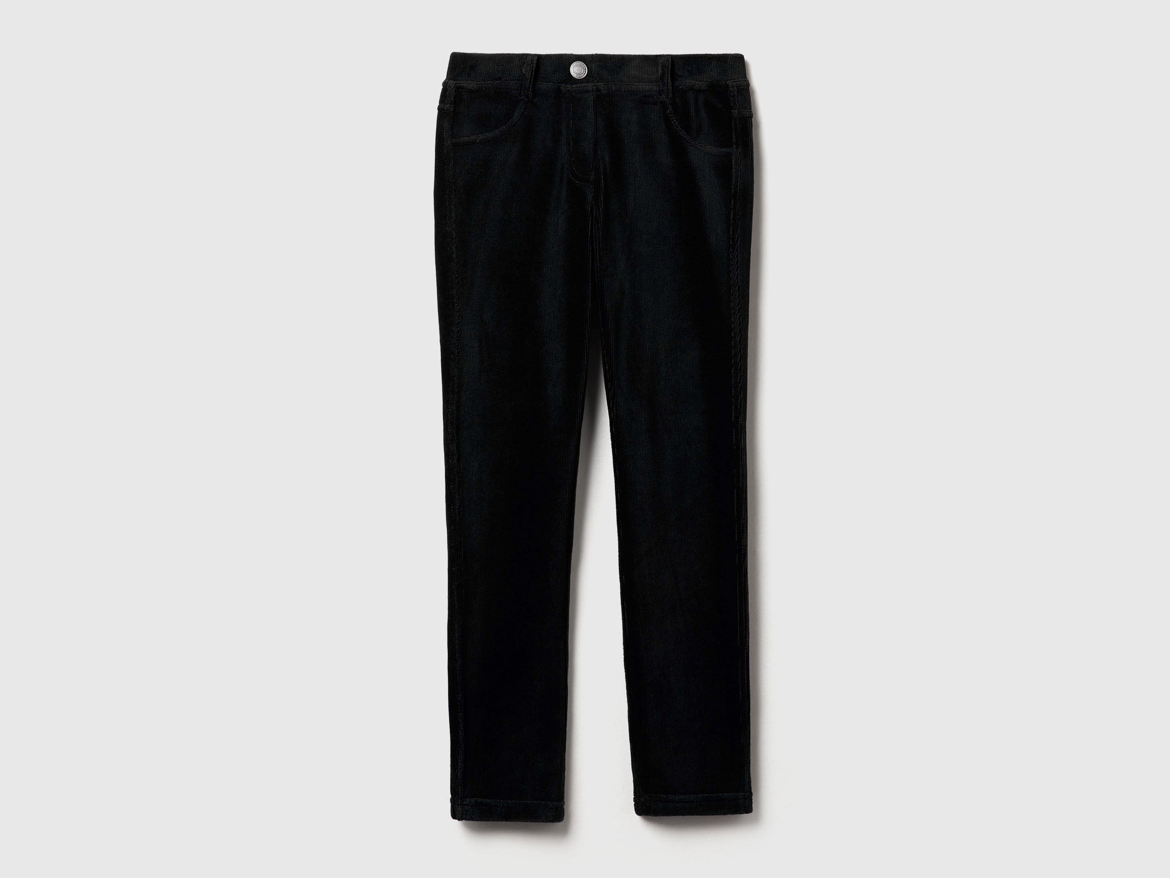 Benetton Pantaloni Ciniglia Super Skinny Cotone Stretch