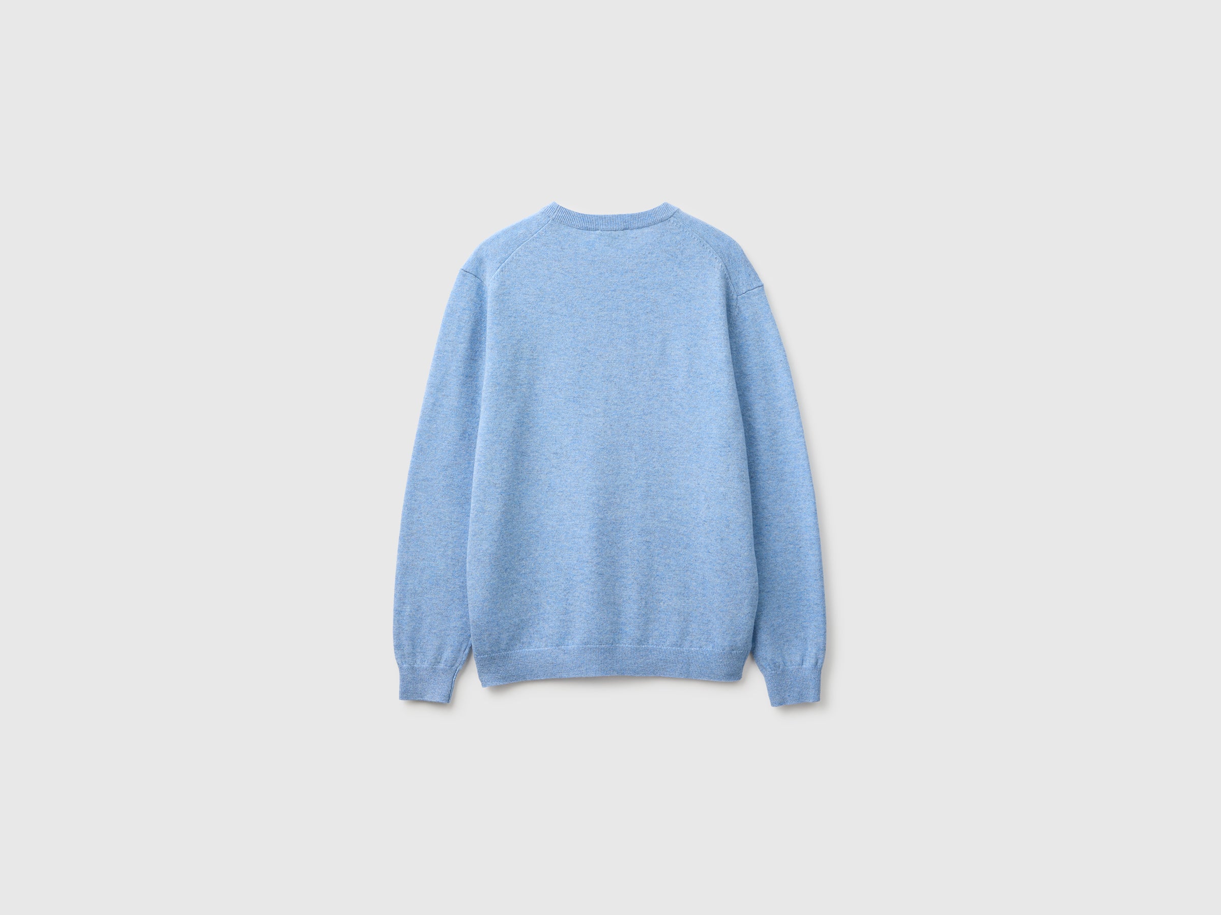 United Colors of Benetton maglione lana merino L azzurro