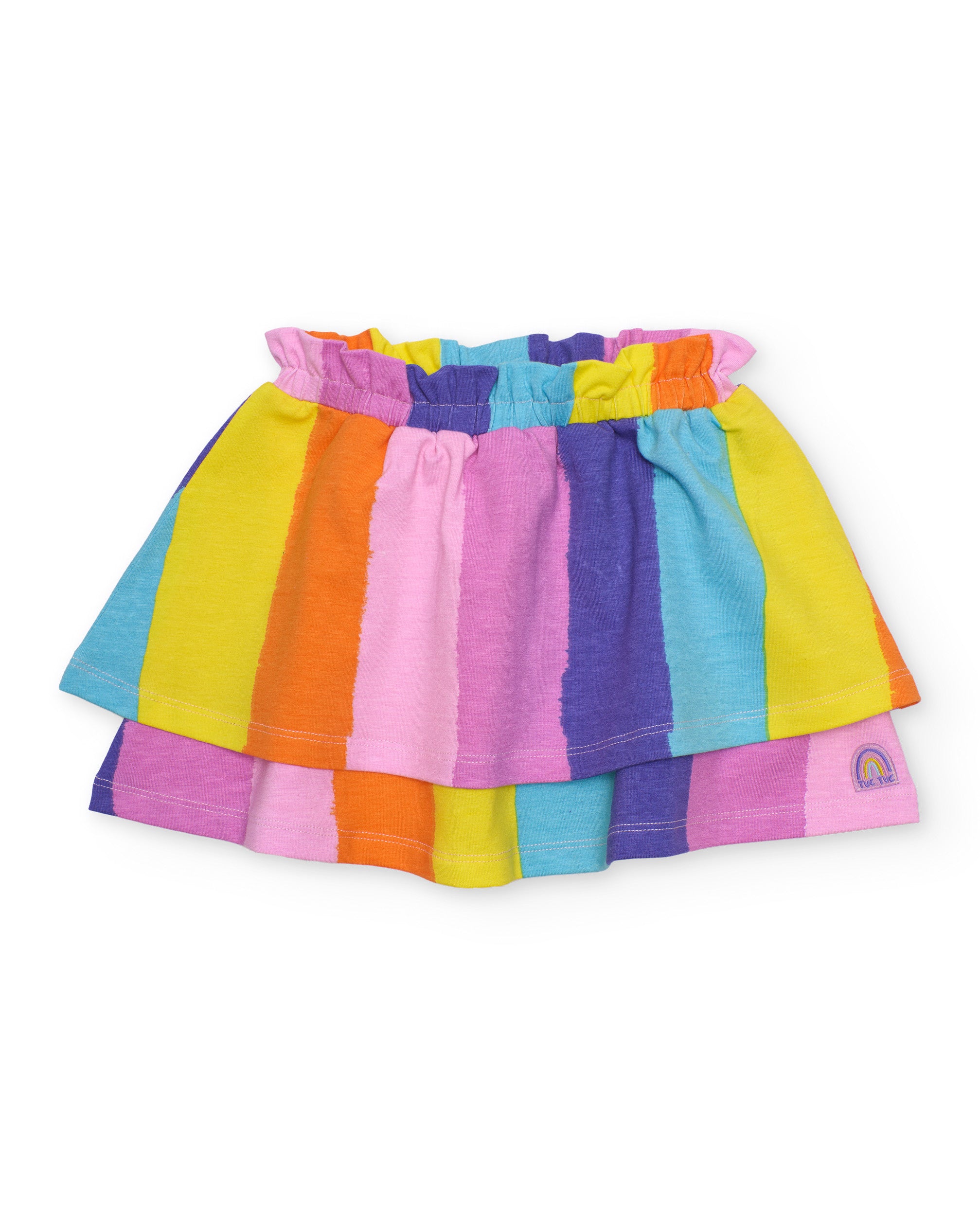 TucTuc Completi Set Bambina Canotta Rosa Gonna Righe