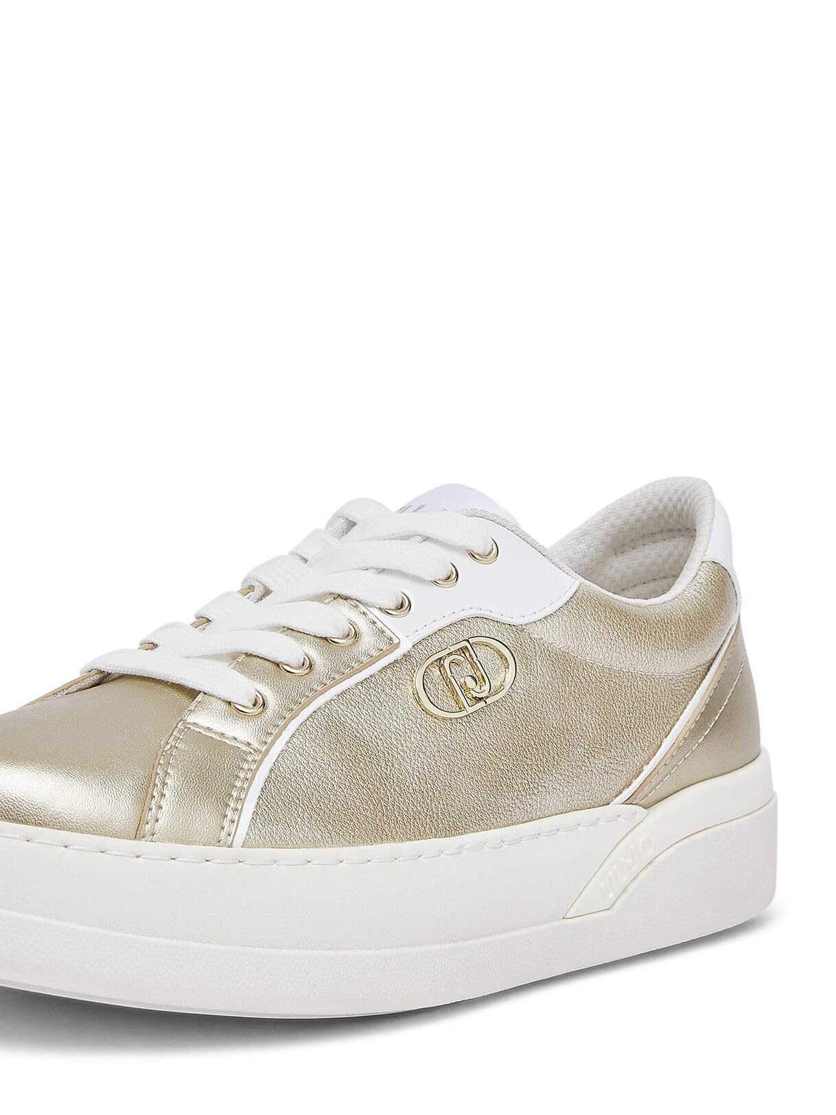 Liu Jo Sneakers Pelle Laminata Oro 35 EU