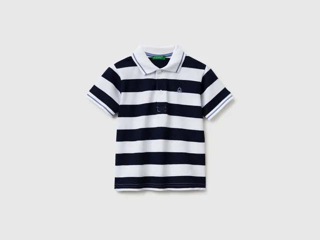 Benetton Polos Polo Righe Cotone 37JJG3012 Bimbo