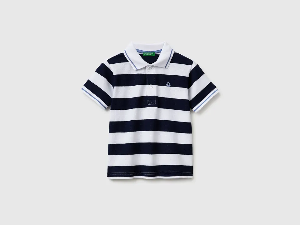 Benetton Polos Polo Righe Cotone 37JJG3012 Bimbo