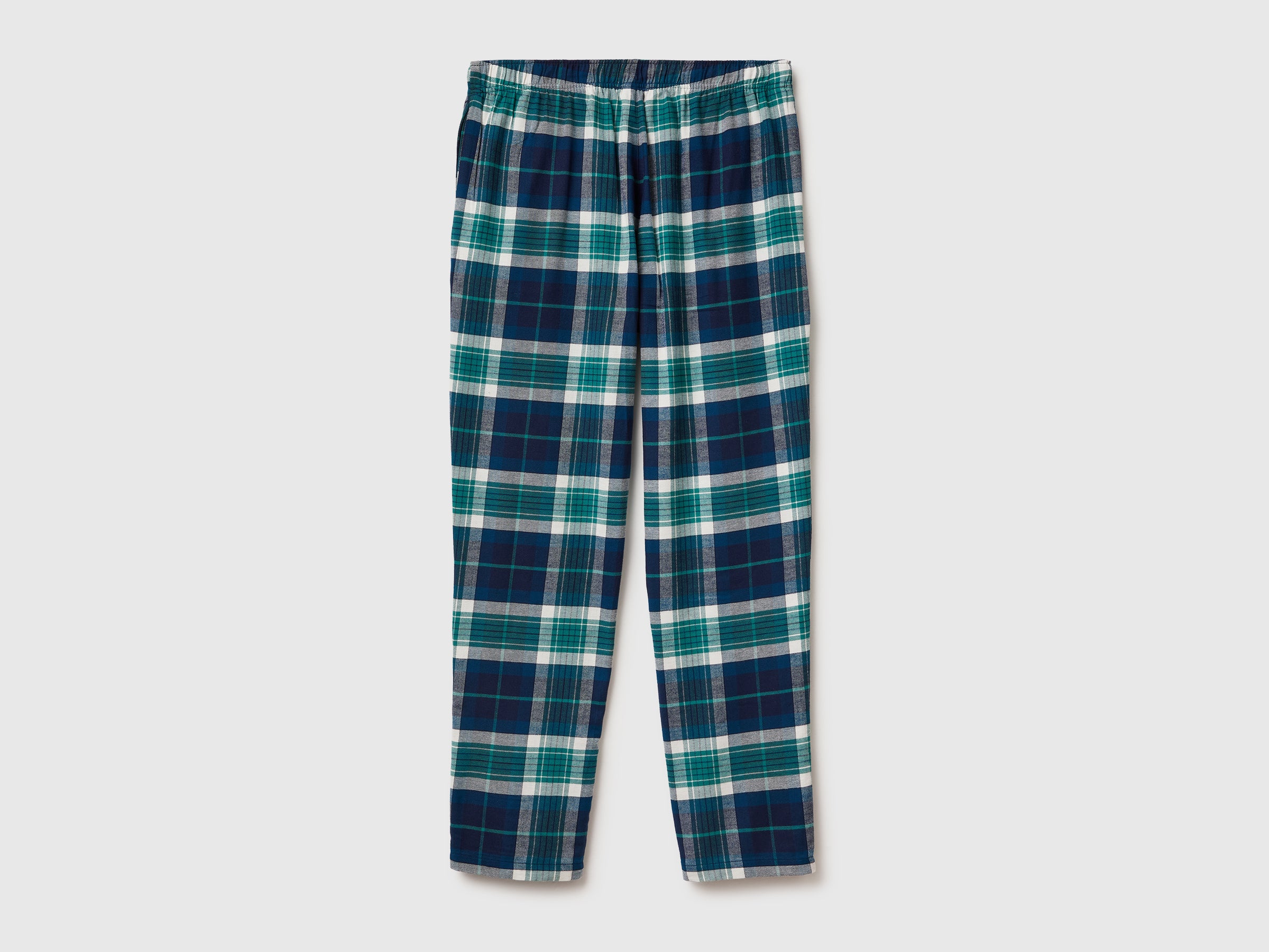 United Colors of Benetton Trousers Pantaloni Flanella Tartan Cotone