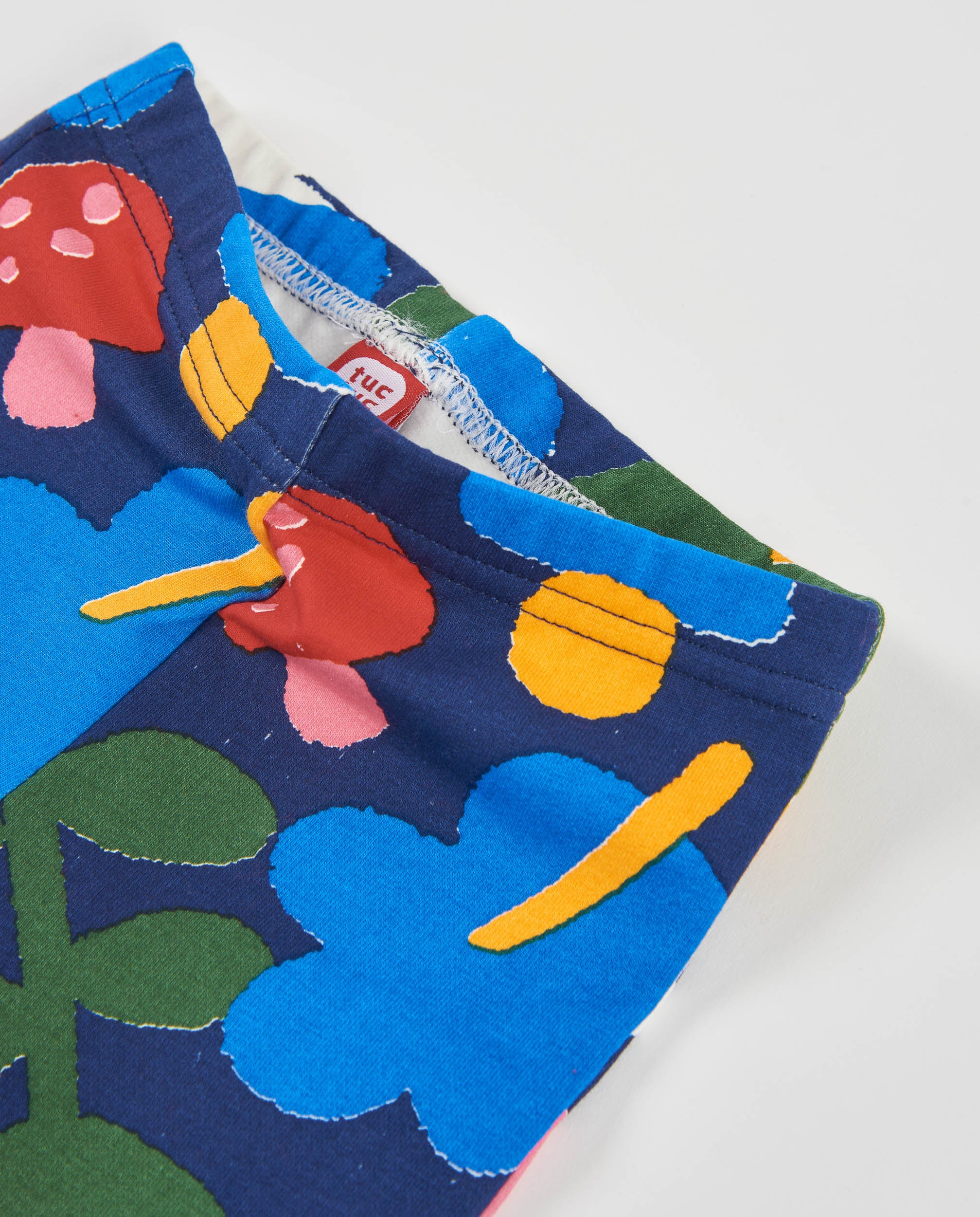 TucTuc Leggings bambina felpa blu stampa floreale