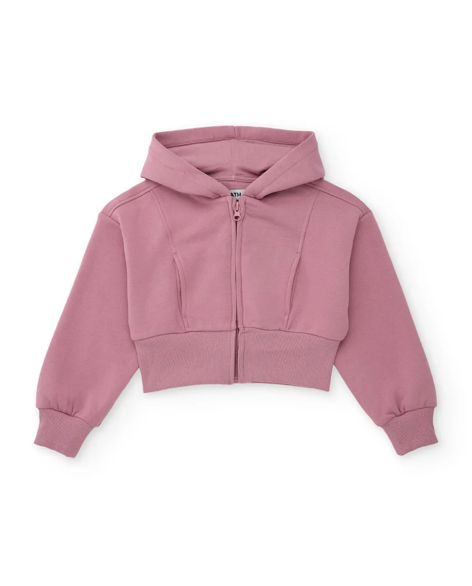 TucTuc Felpe felpa cappuccio felpa rosa bambina