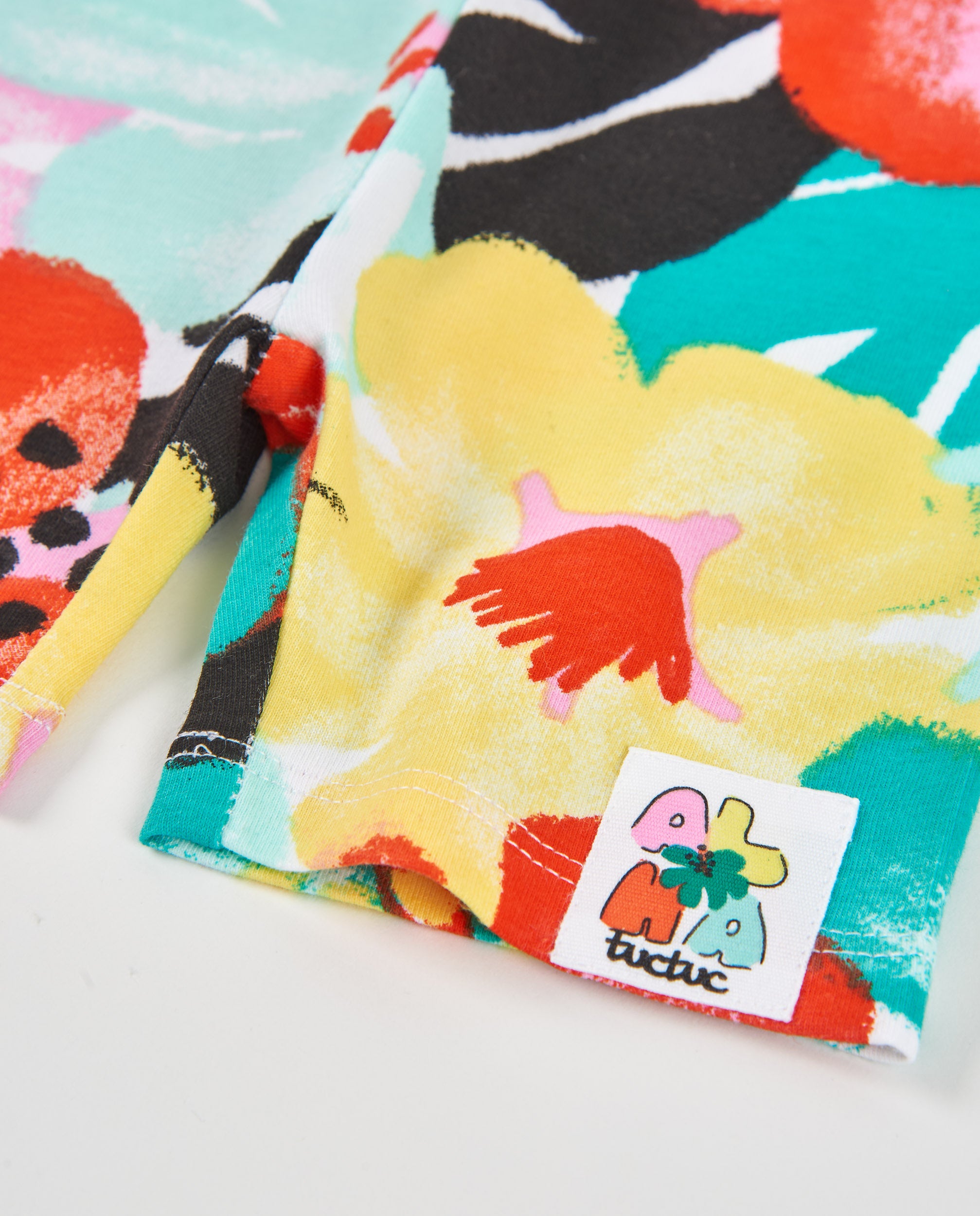 TucTuc Leggings bambina multicolore fiori elastici