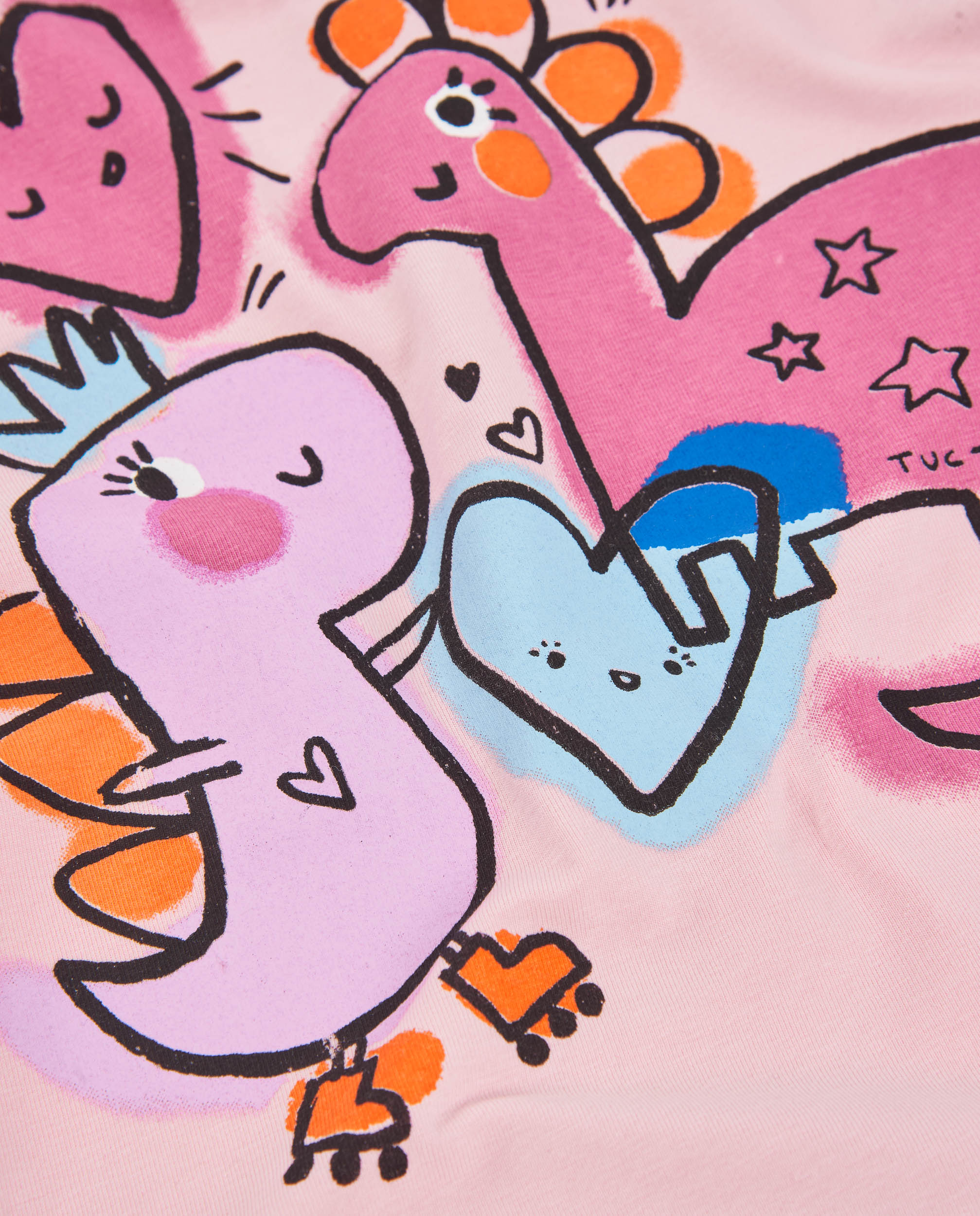 TucTuc Magliette t-shirt bambina dinosauri rosa 4 anni