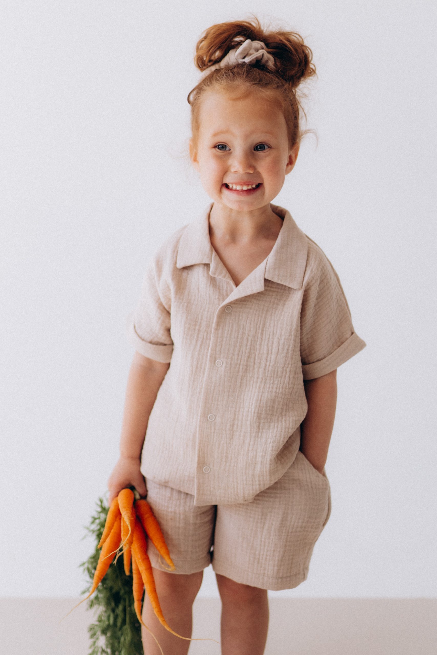 Woolly Organic Muslin Shorts pantaloncini bambino cotone bio