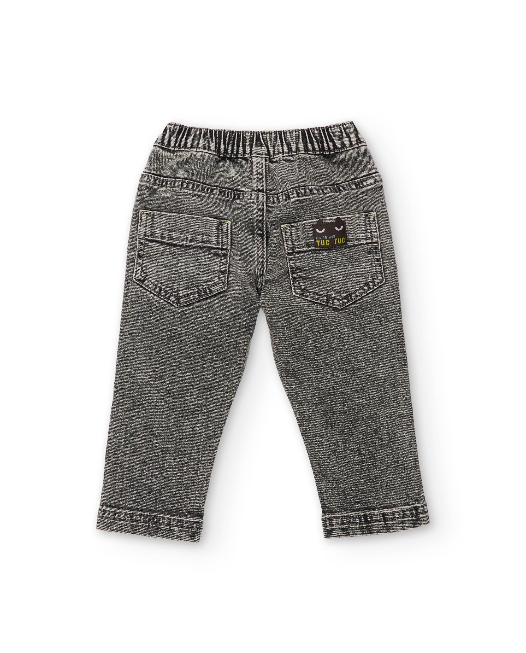TucTuc Pantaloni jeans grigio elasticizzato lavaggio grigio