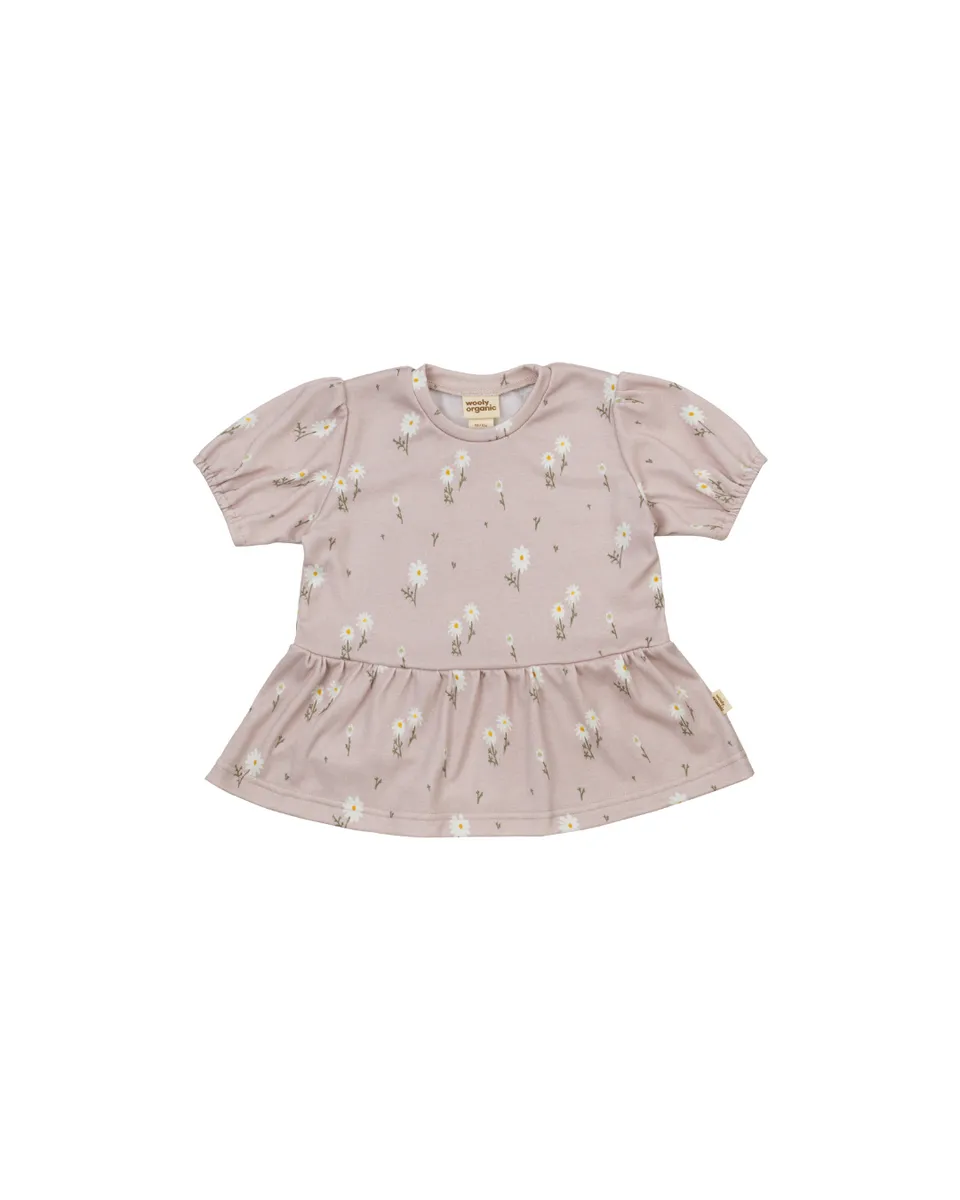 Woolly Organic Ruffle T-Shirt maglietta bambina cotone Lie in Daisies