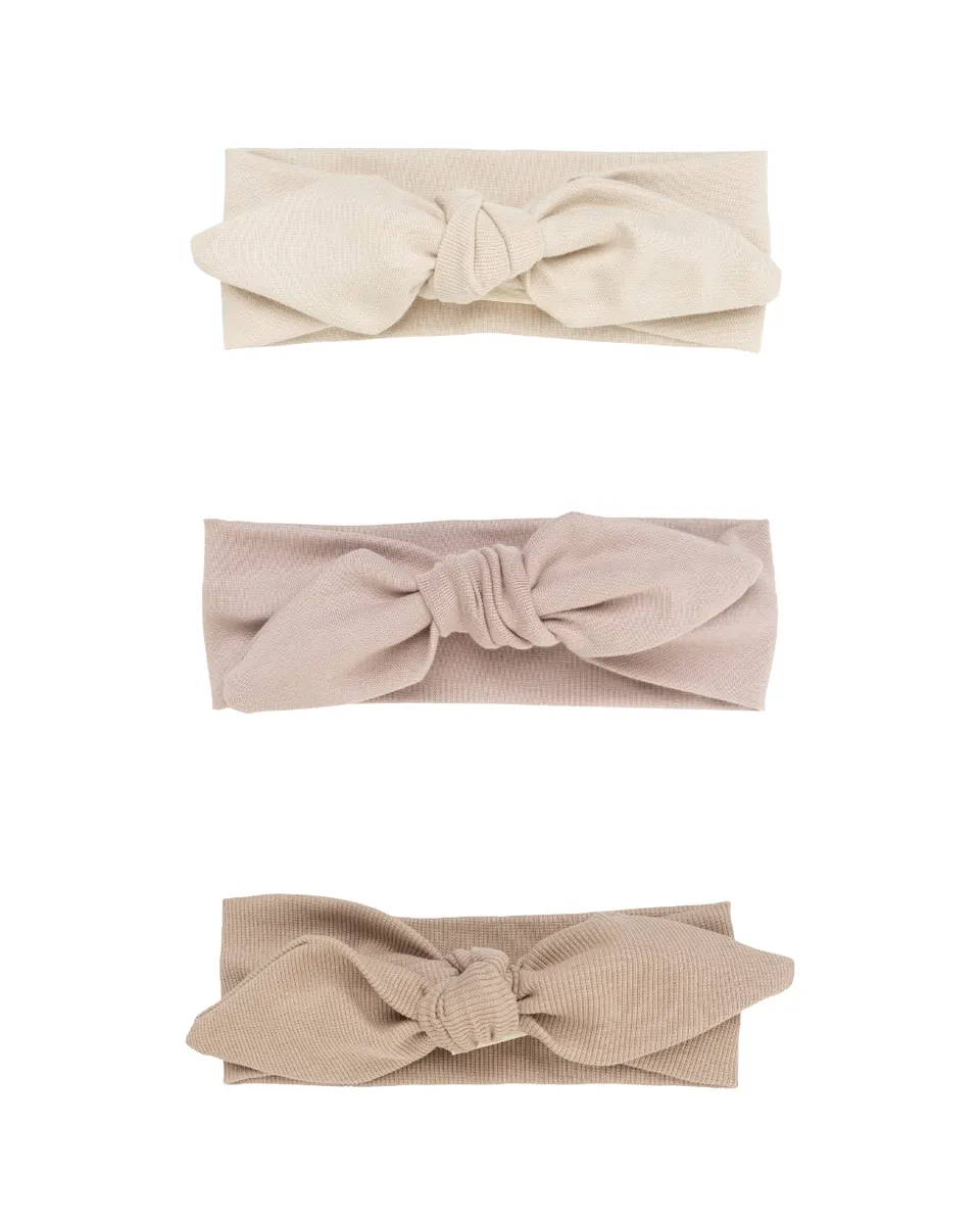Woolly Organic Headband fascia bambina cotone Rose Clay SS27