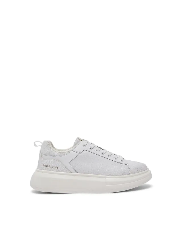 Liu Jo Scarpe Sneakers Platform Crackle bianche taglia 40 EU