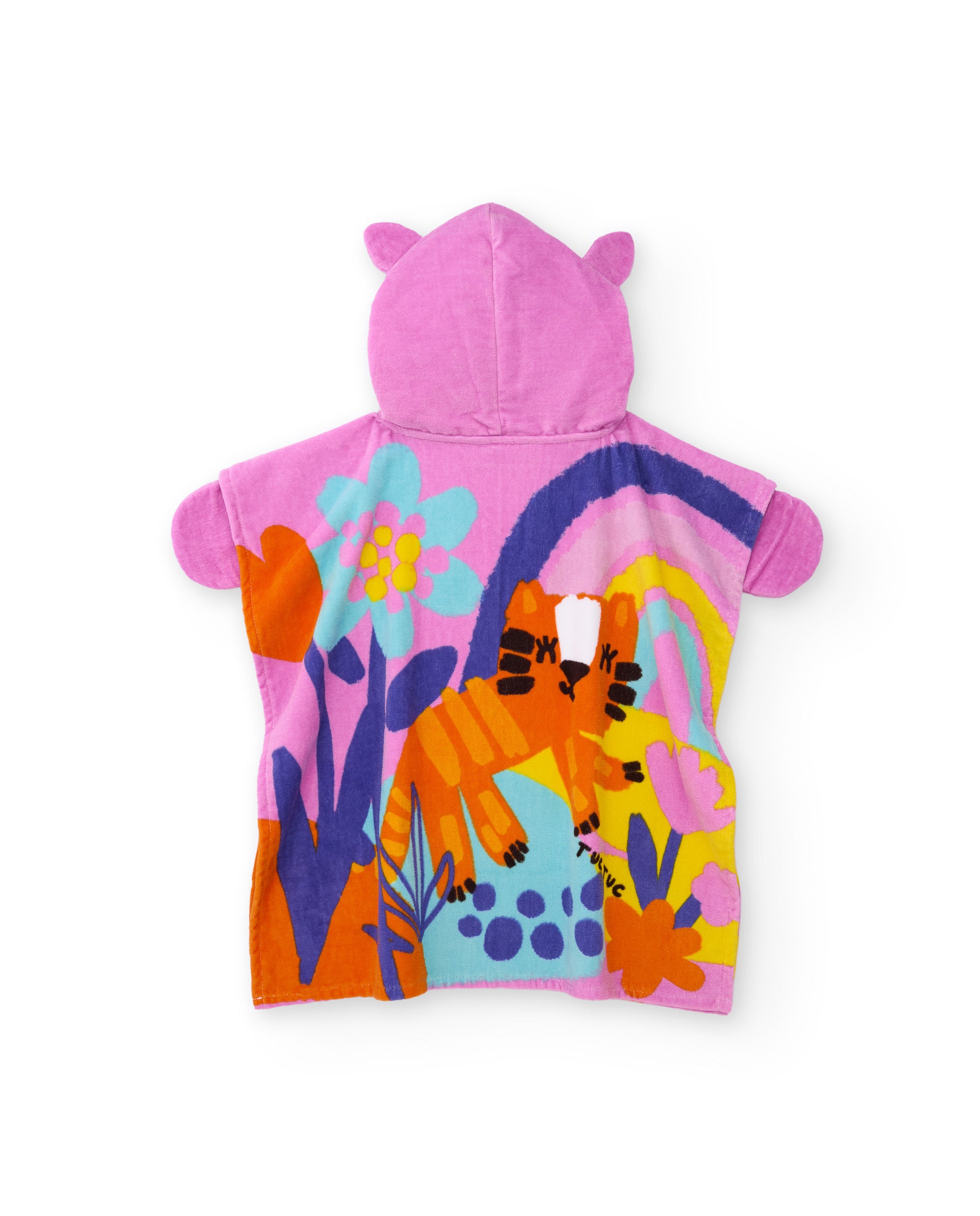 TucTuc Asciugamani Poncho bambina spugna rosa tigre