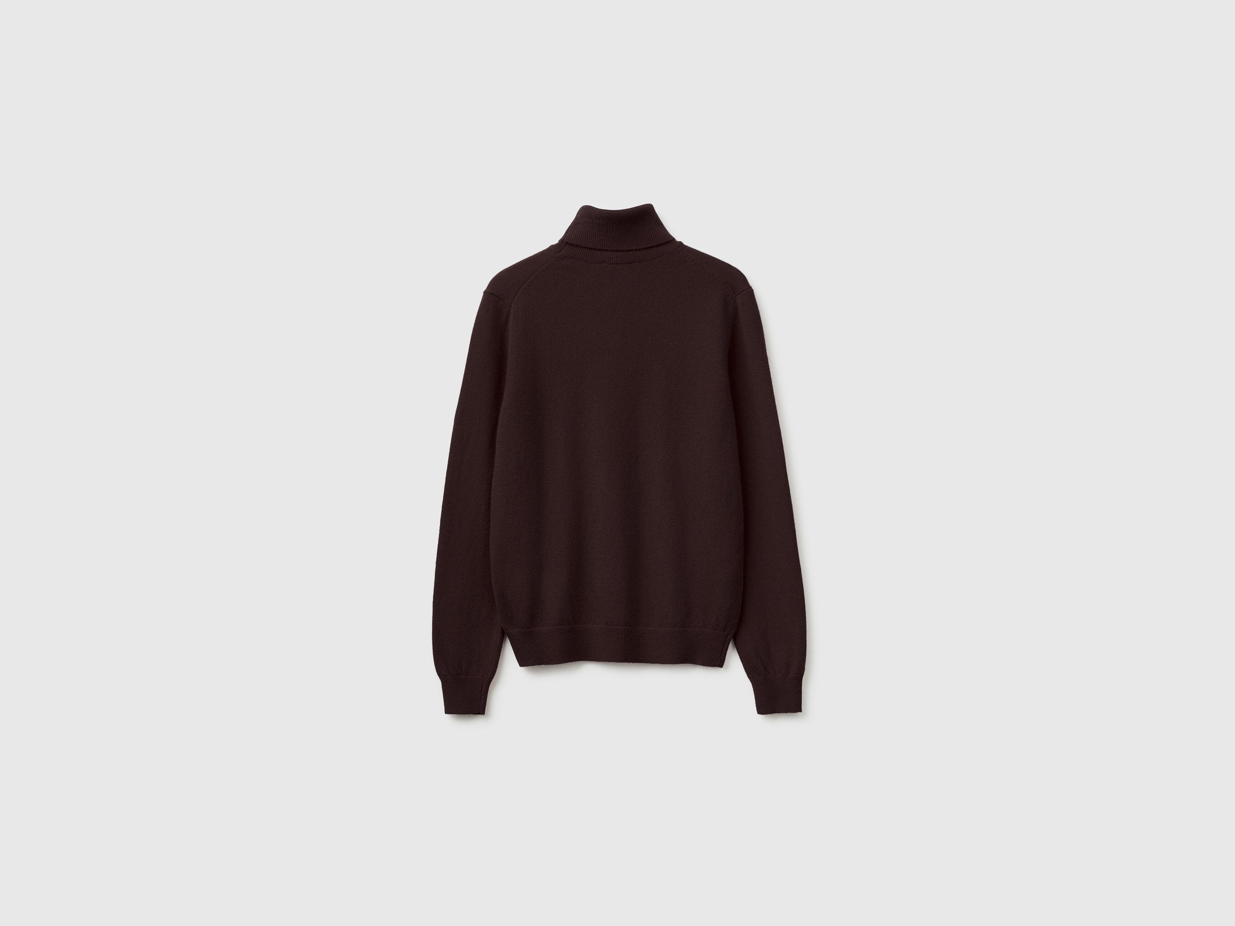 United Colors of Benetton maglione dolcevita lana Merino marrone
