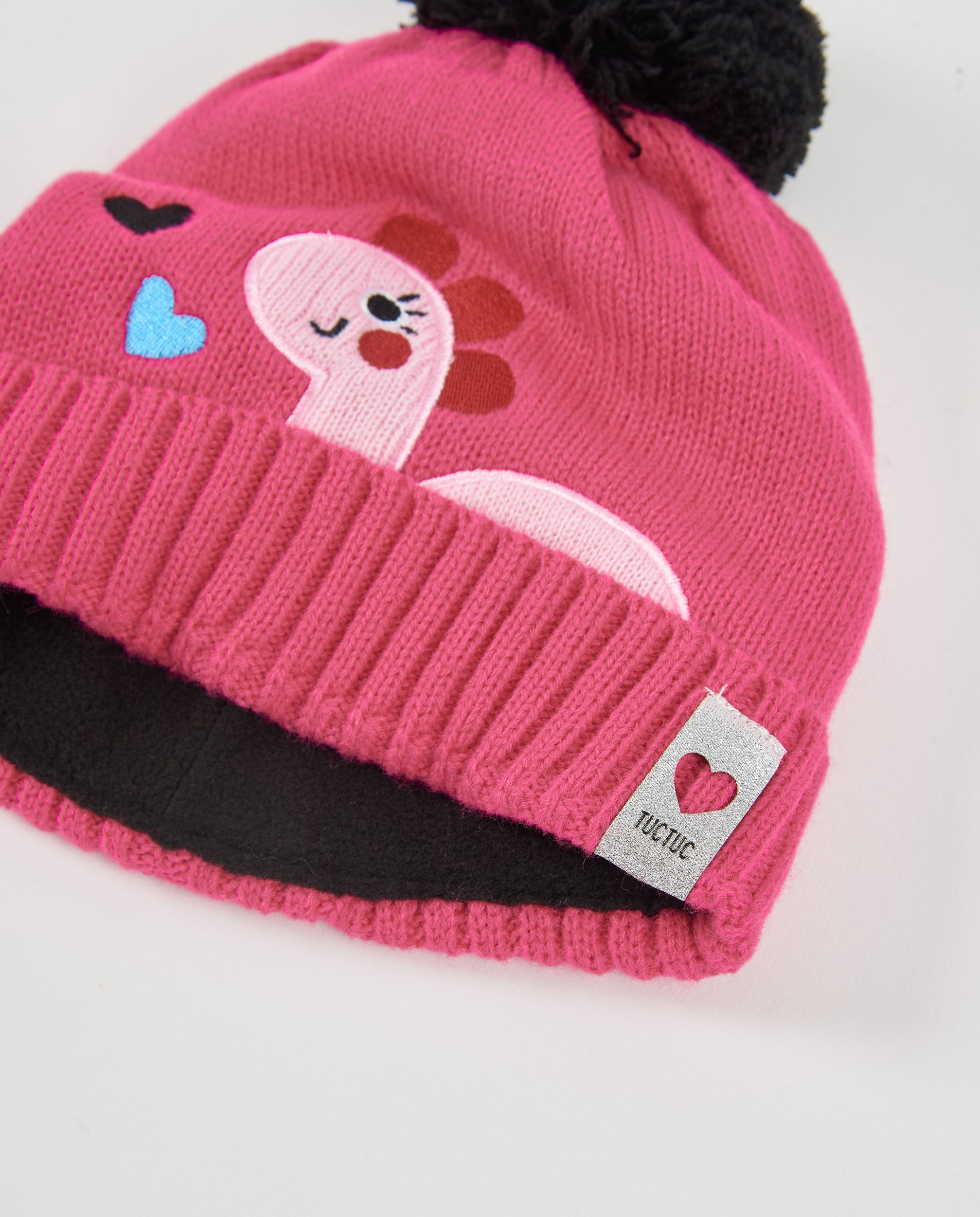 TucTuc Accessori Set bambina fucsia berretto e scaldacollo