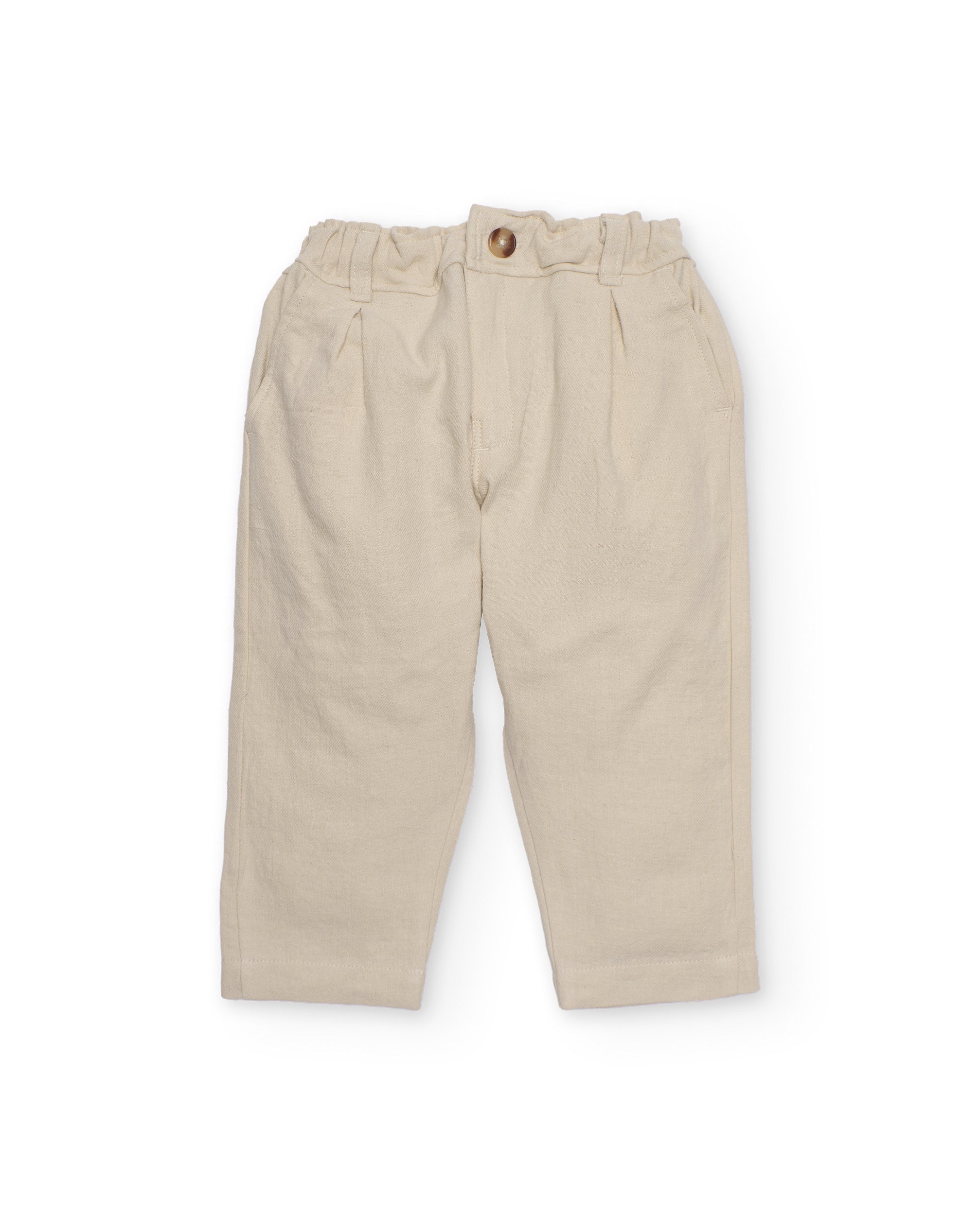 TucTuc Pantaloni pantaloni bambino beige vita elastica