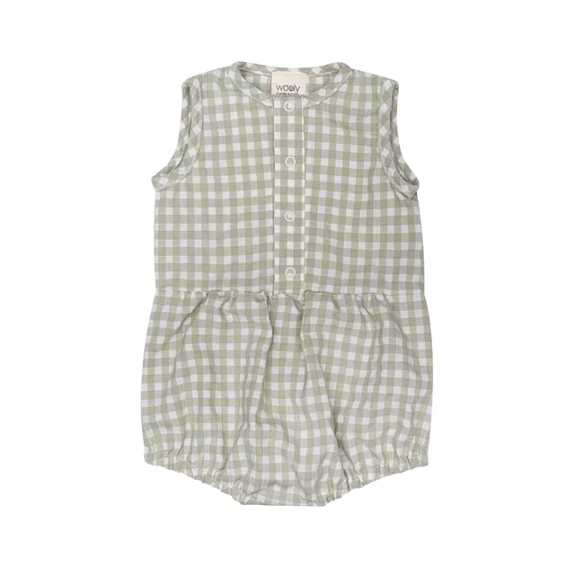 Woolly Organic Romper SS24 pagliaccetto neonato cotone riciclato