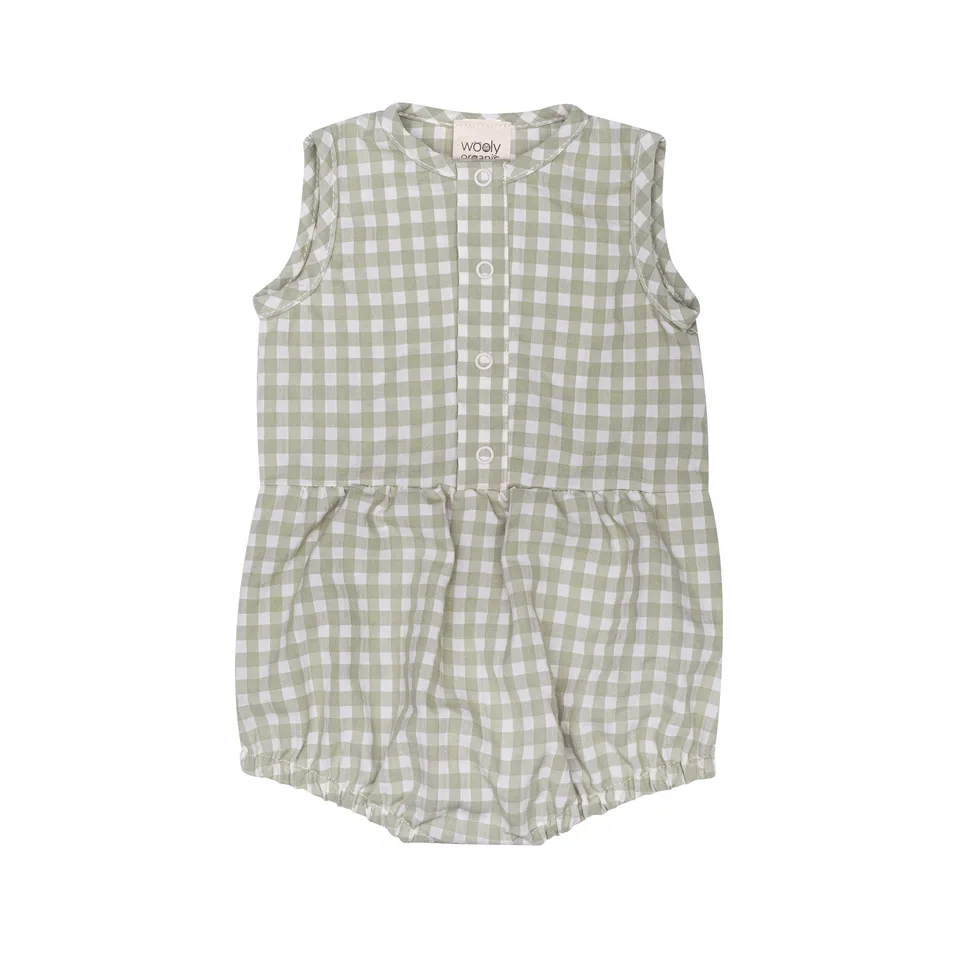 Woolly Organic Romper SS24 pagliaccetto neonato cotone riciclato