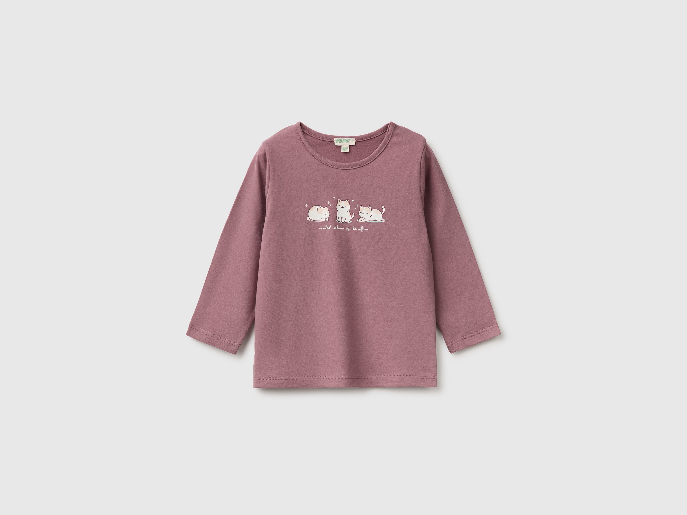 Benetton T-Shirt Neonato Animali Cotone Bio 68