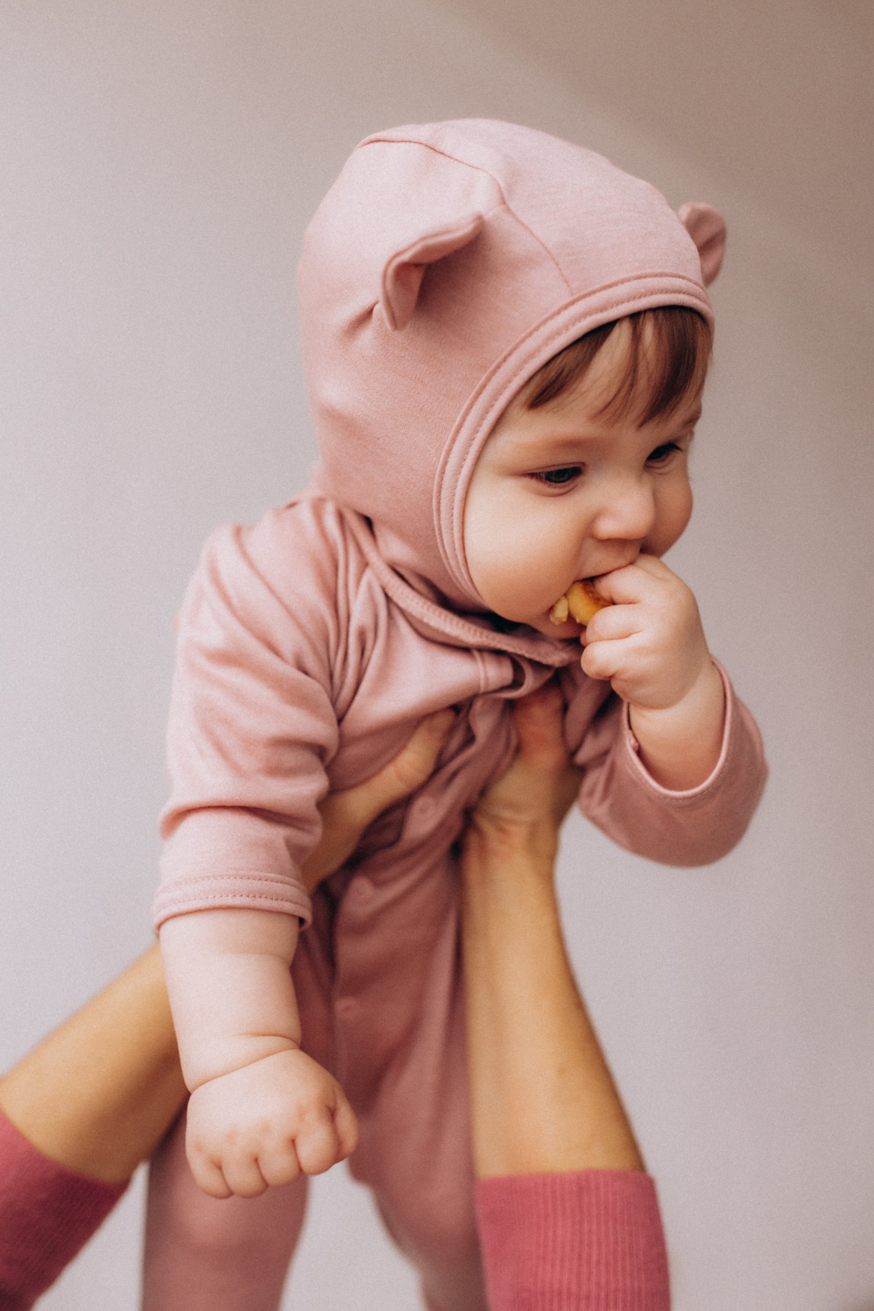 Woolly Organic Balaclava Teddy passamontagna lyocell lana neonato