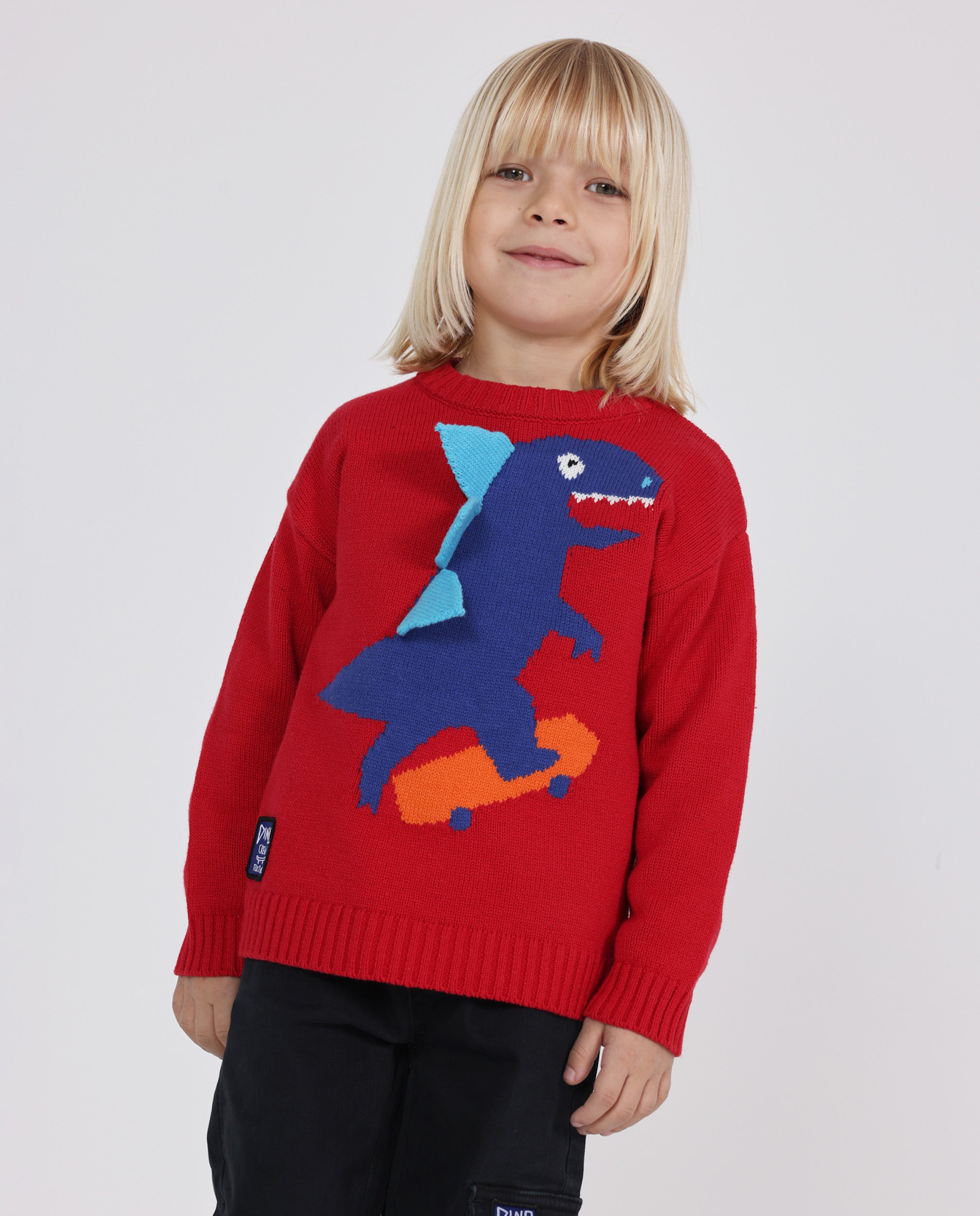 TucTuc Maglioni Maglione Bimbo Rosso Dinosauro