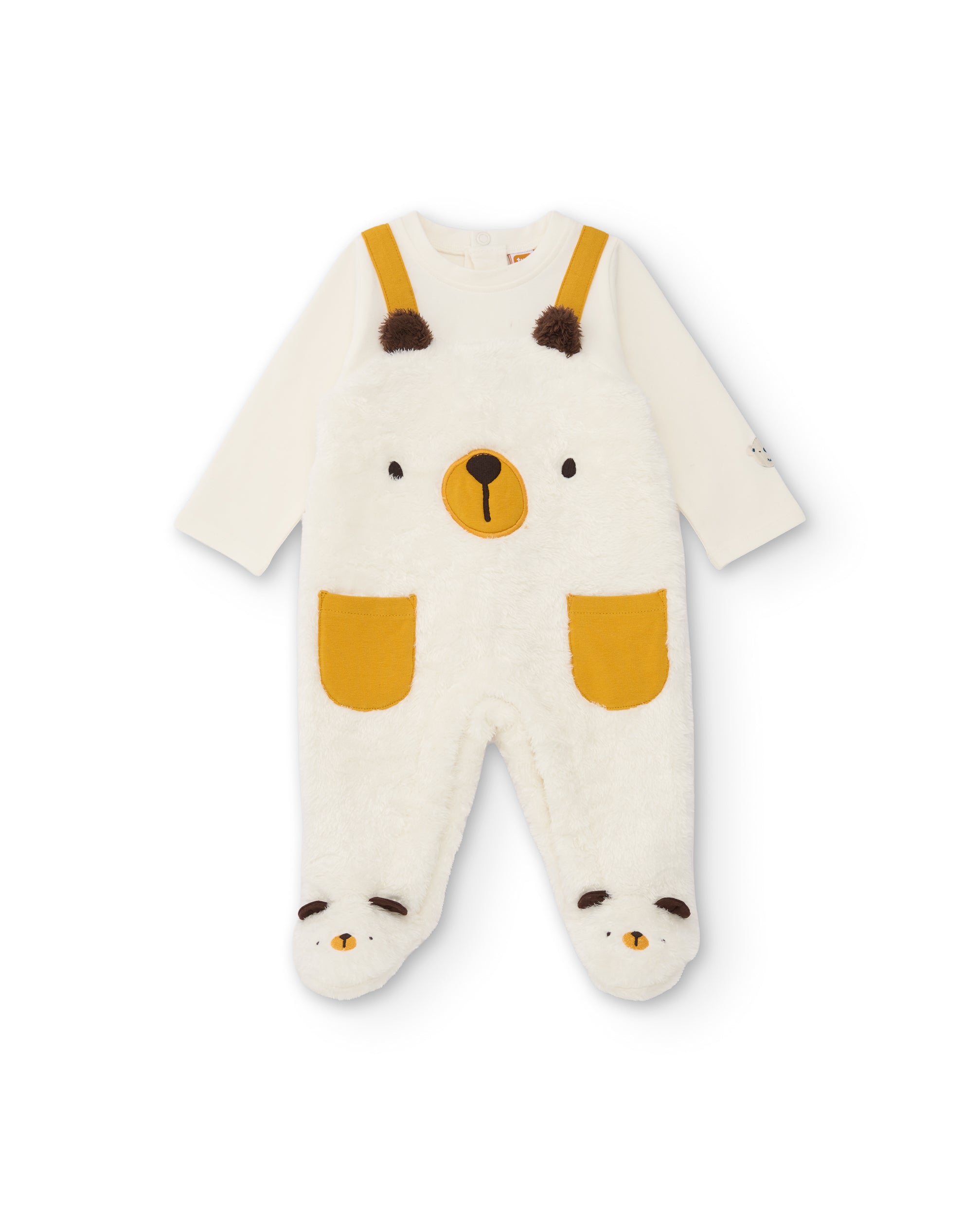 TucTuc Tutine tutina felpa neonato crudo motivo orsetto