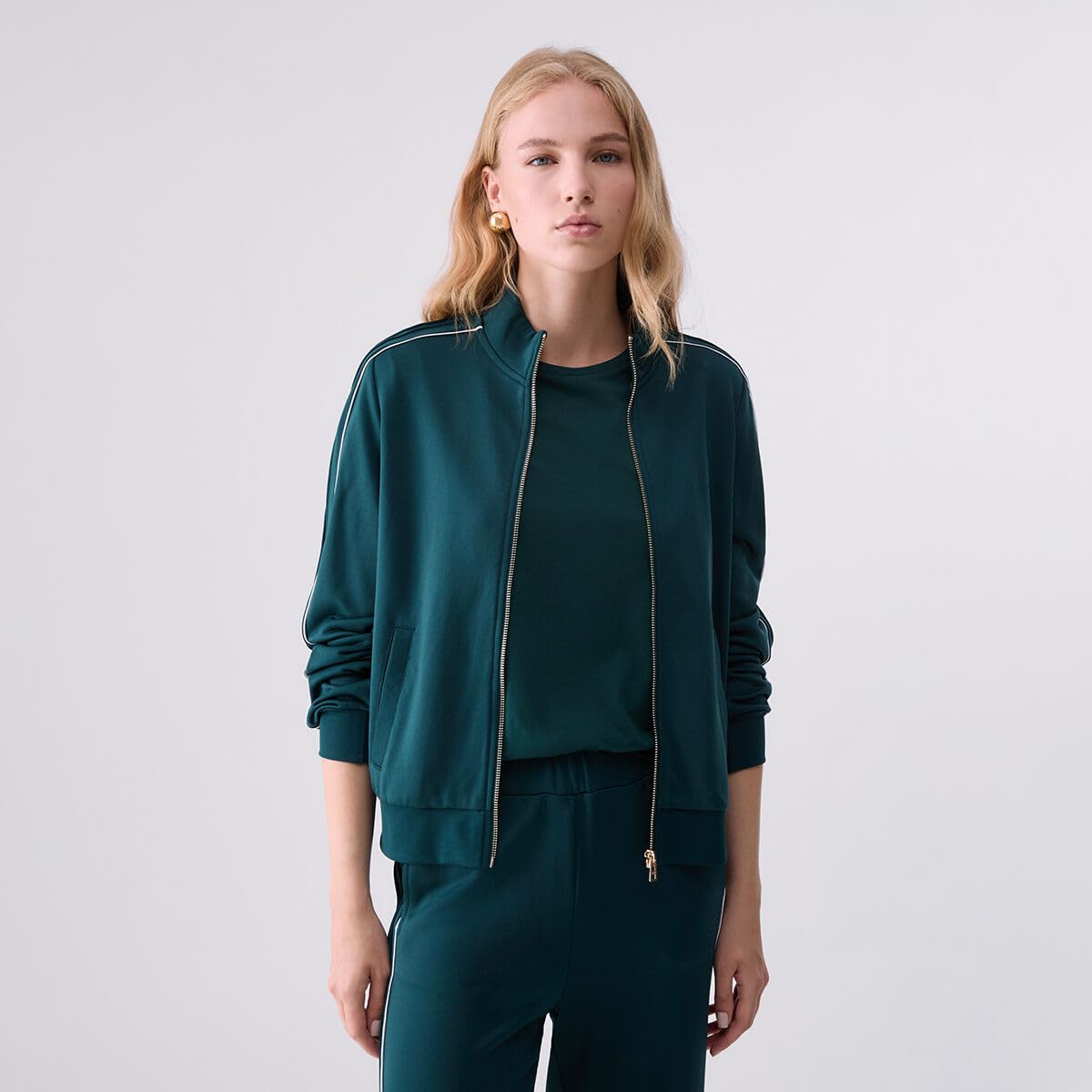 Liu Jo Felpa con Zip felpa taglia L misto cotone