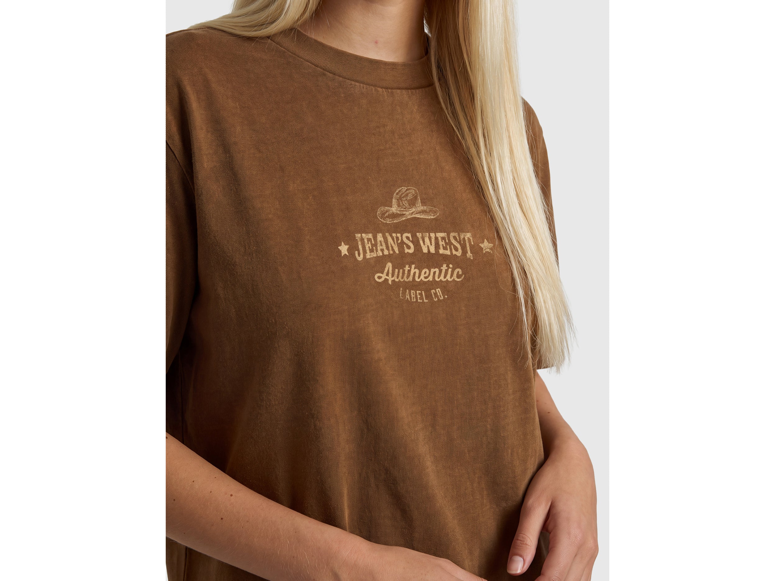 Benetton T-Shirts T-shirt over stampa western cotone