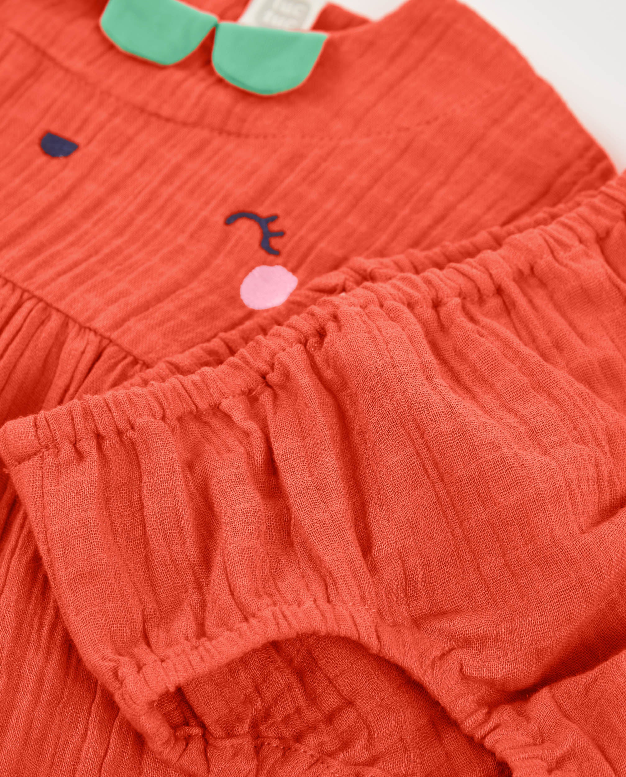 TucTuc Vestiti Vestito neonata fragolina rosso maniche corte