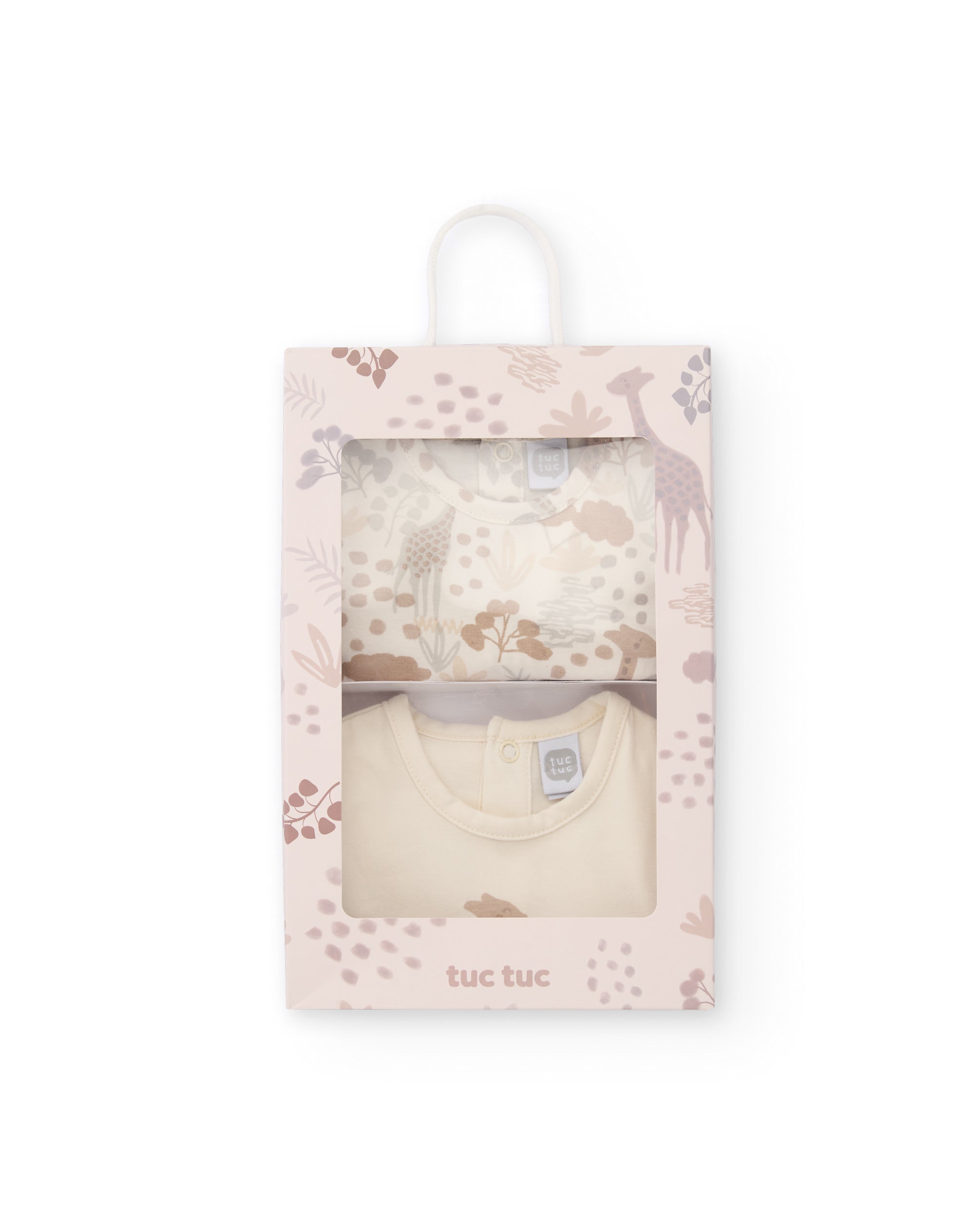TucTuc Puericultura 2 body neonato beige giraffe