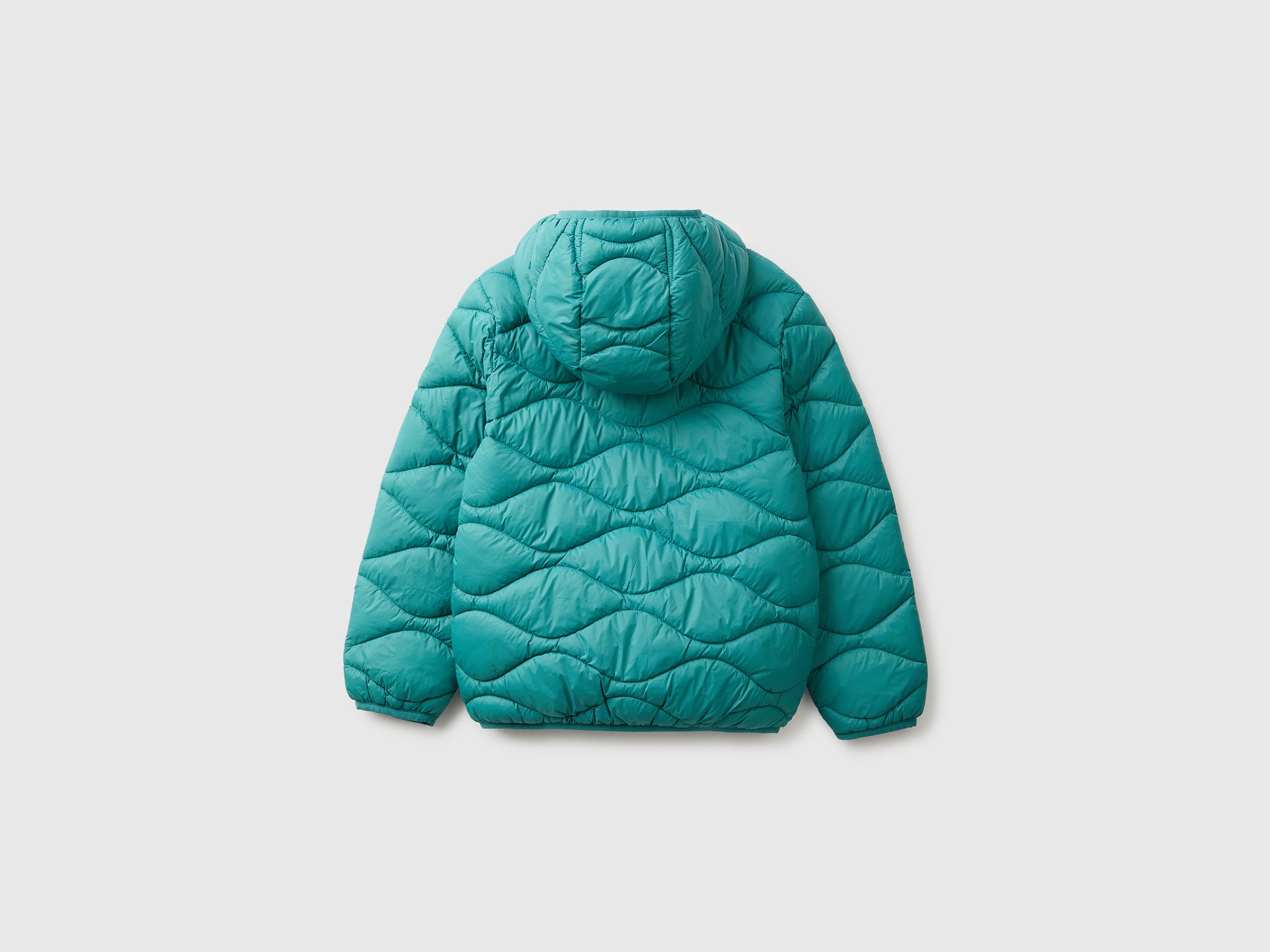 United Colors of Benetton giacca imbottita cappuccio nylon duck free