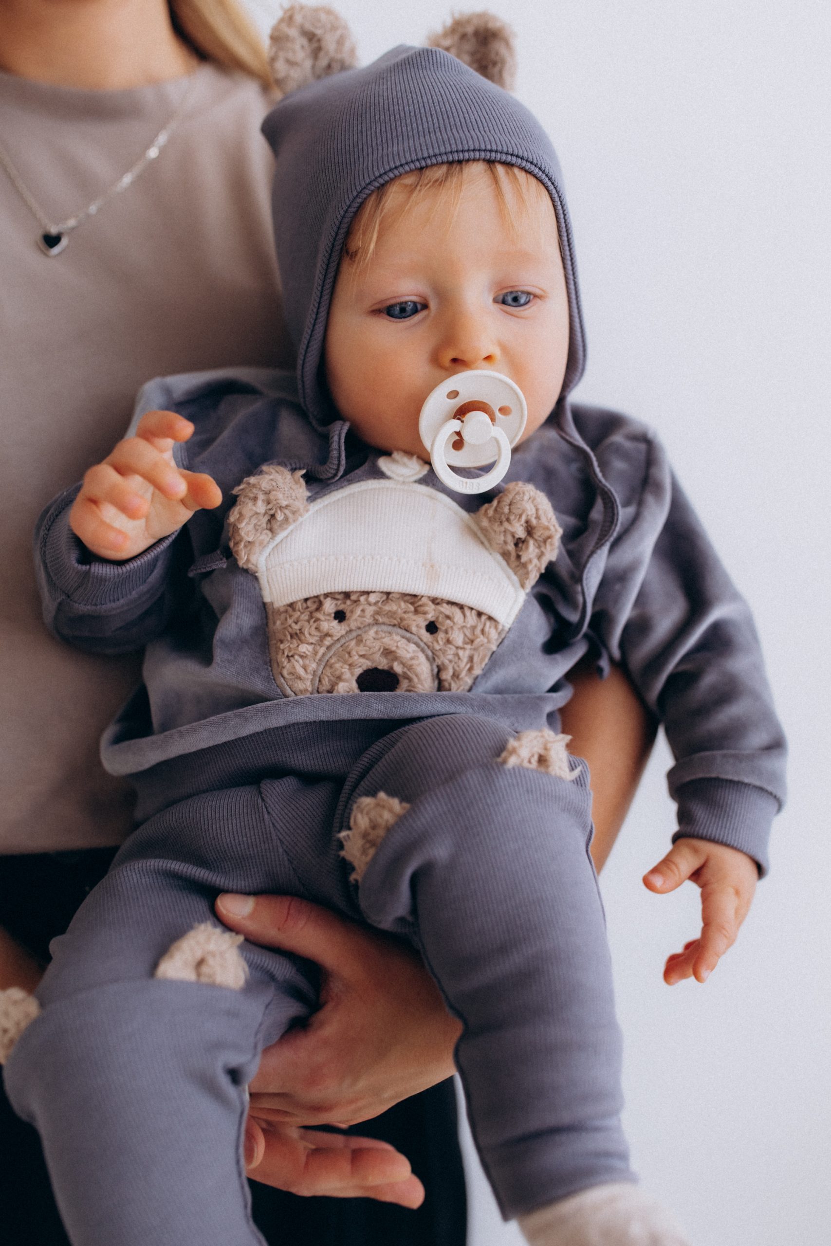 Woolly Organic Baby Leggings teddy ears cotone organico bimbo