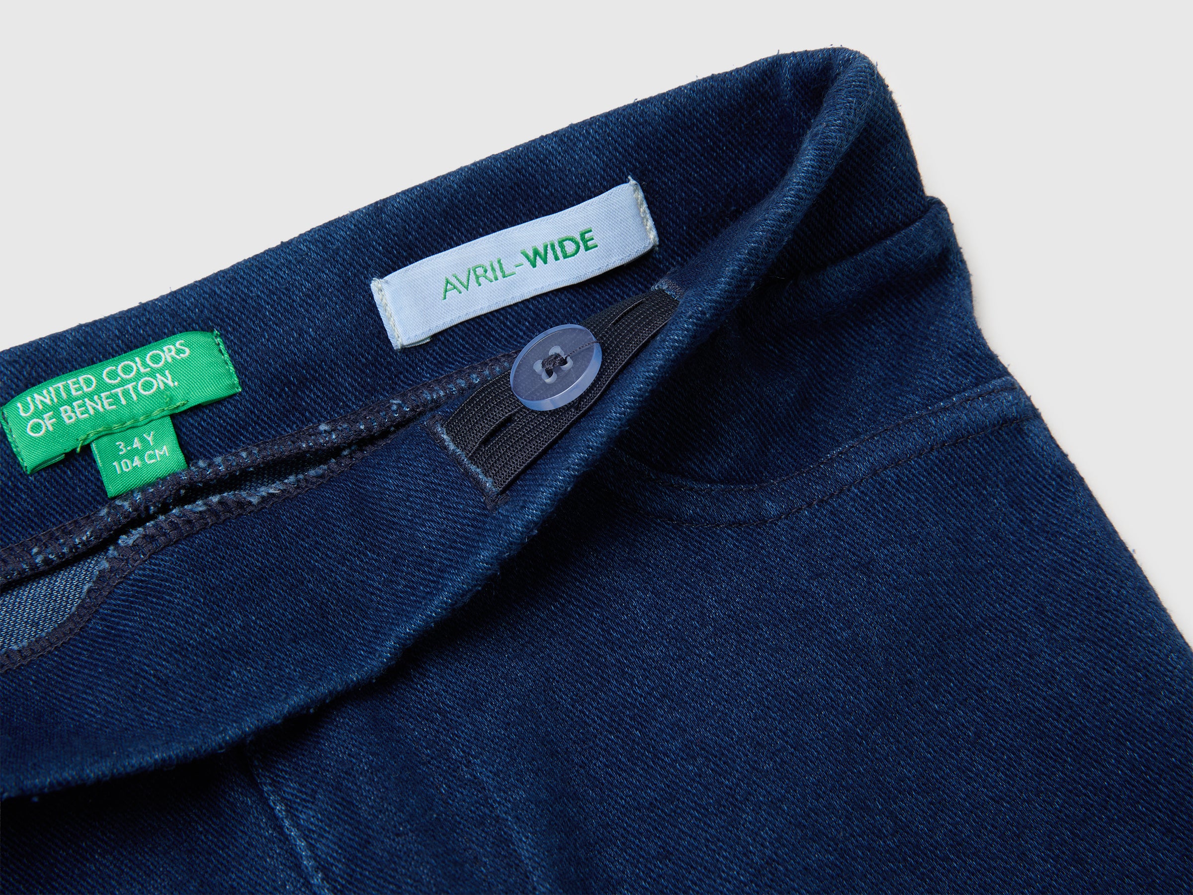 United Colors of Benetton Wide-fit jeans larghi denim cotone bimbo