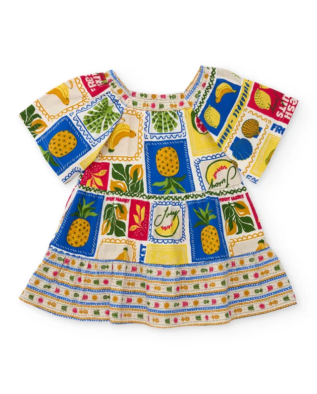 TucTuc Vestiti Vestito Maglia Bambina Beige Frutta