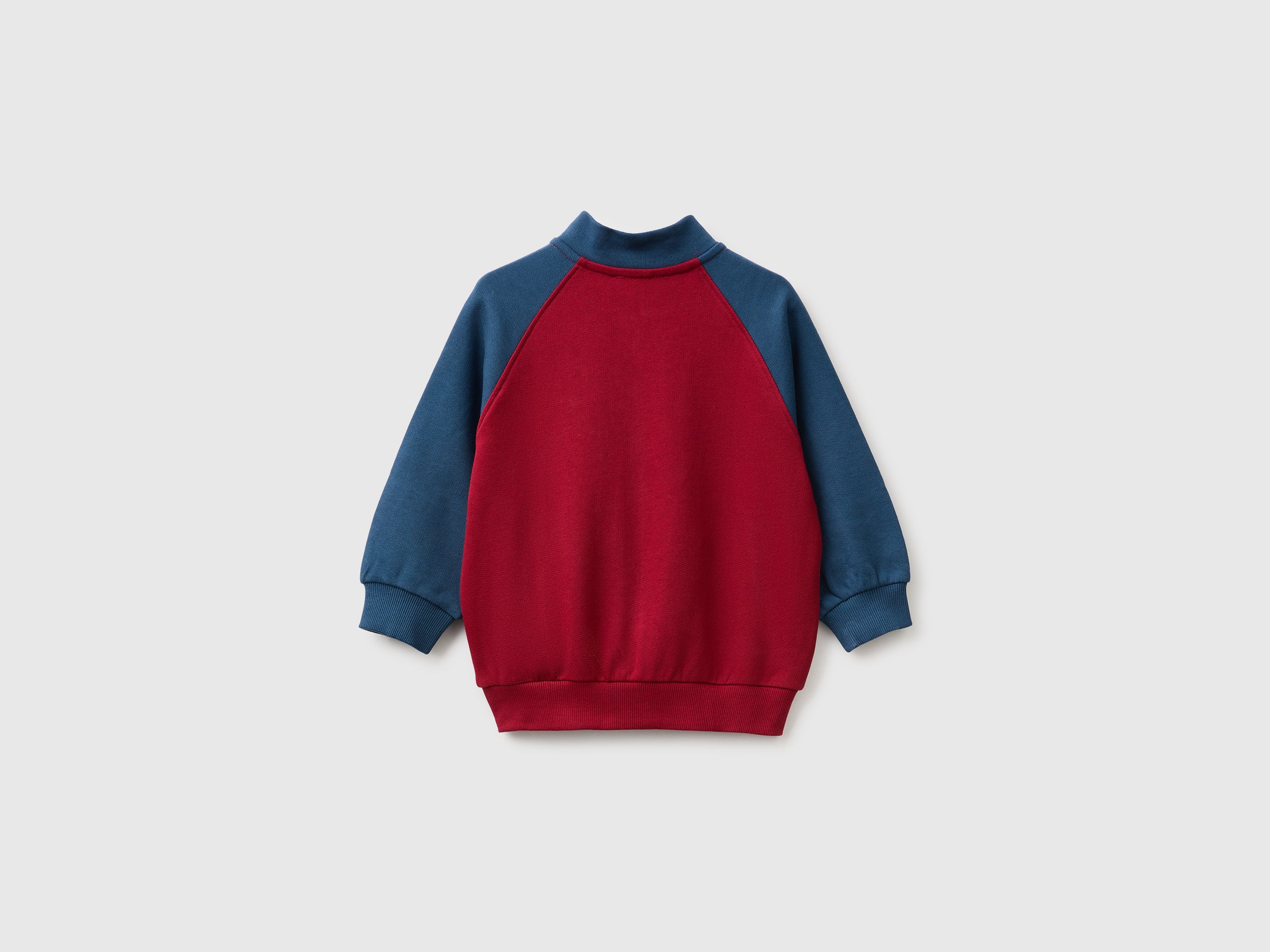United Colors of Benetton Felpa Zip Logo Cotone Bio 104