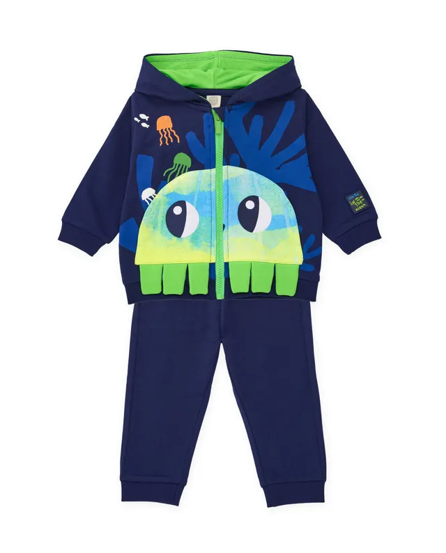 TucTuc Completi tuta bimbo navy felpa cappuccio