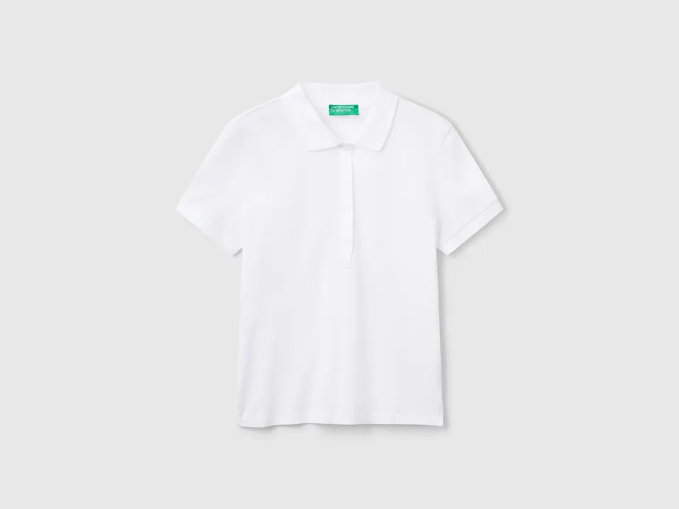 Benetton Polo slim piquet cotone elasticizzato XXS
