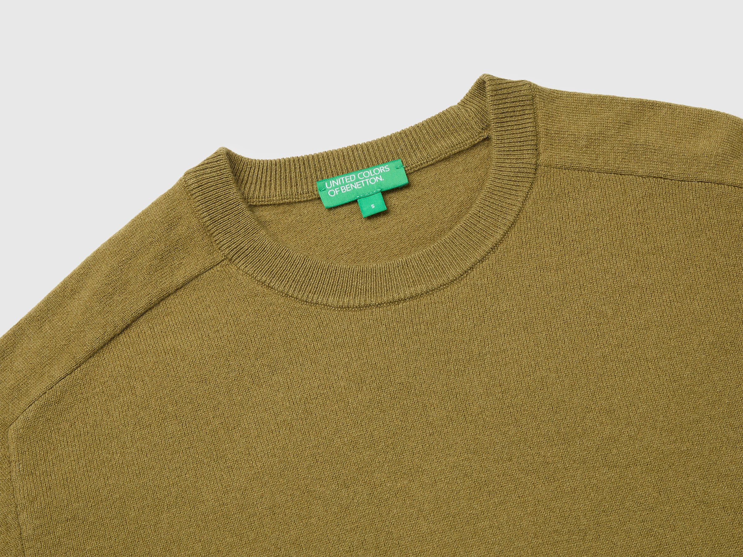 Benetton Sweaters Maglione girocollo misto cashmere taglia M