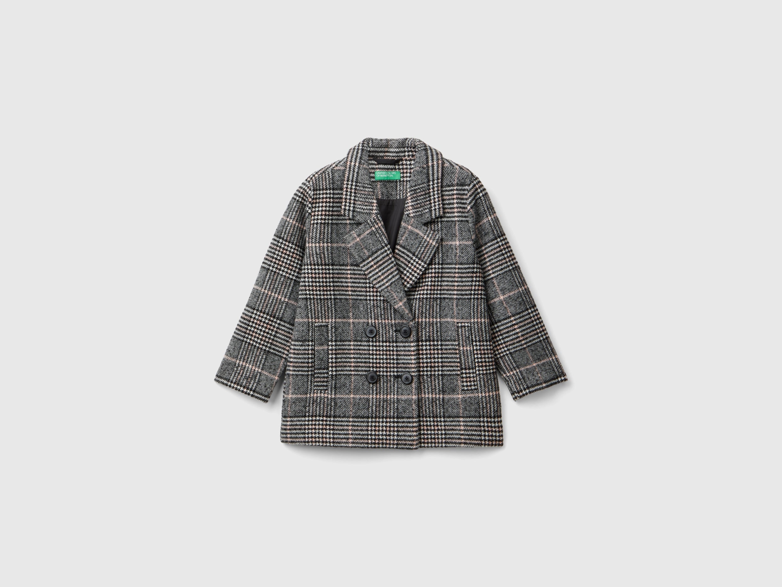 United Colors of Benetton cappotto doppiopetto principe di Galles