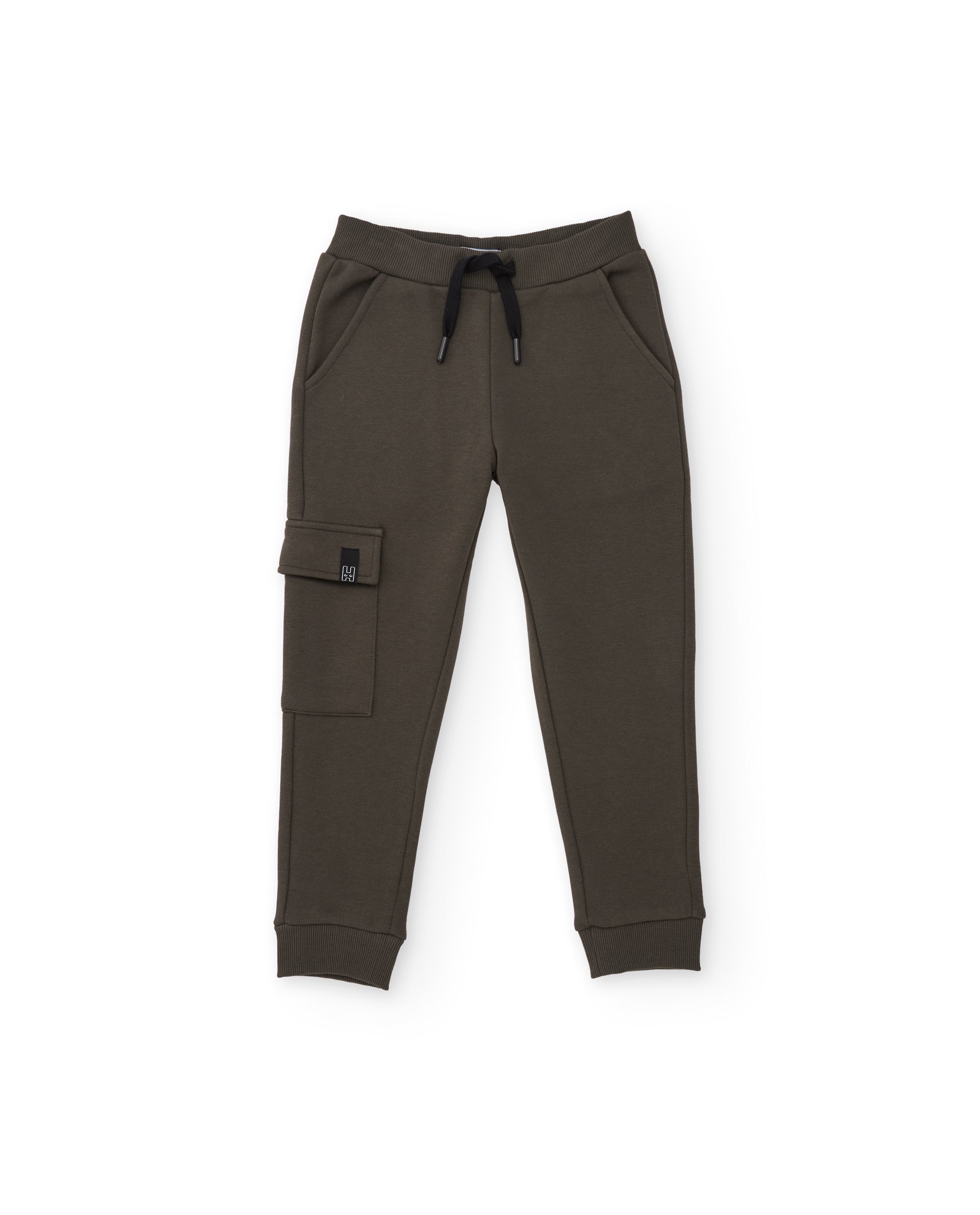 TucTuc Pantaloni Tuta Bambino Marrone Cargo Cotone