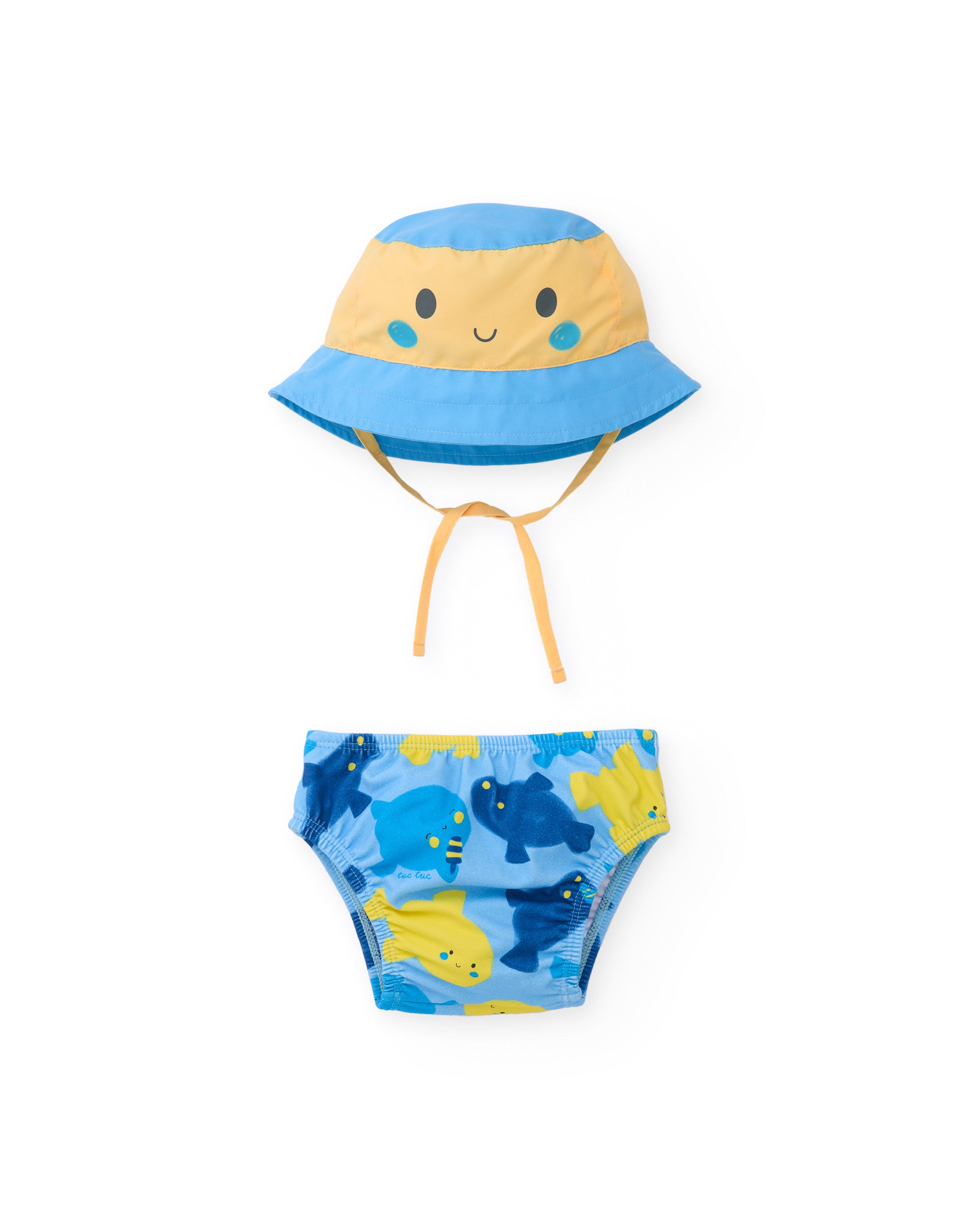 TucTuc Costumi Da Bagno completino neonato blu UPF 50+