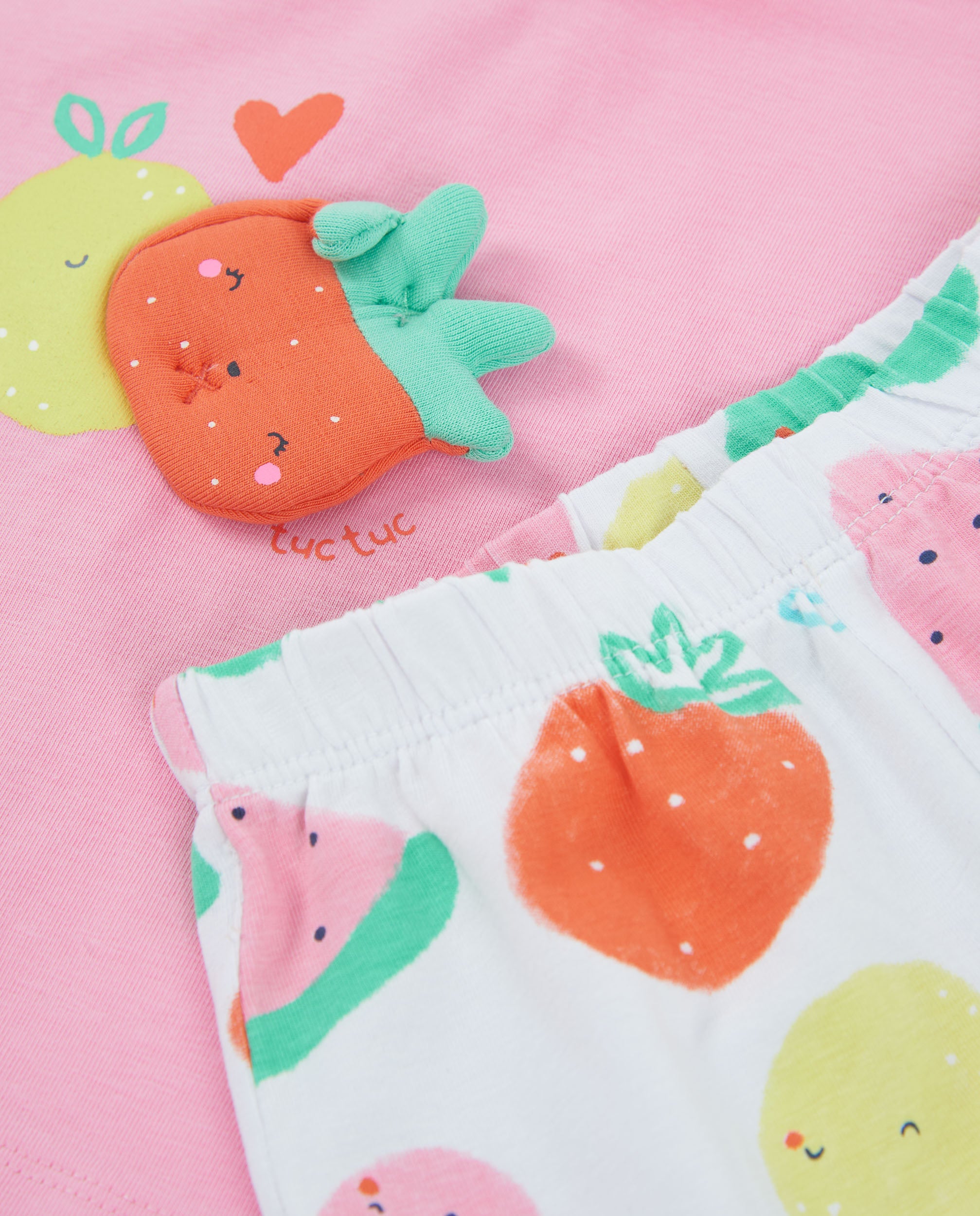 TucTuc Completi completo neonata rosa frutta estivo
